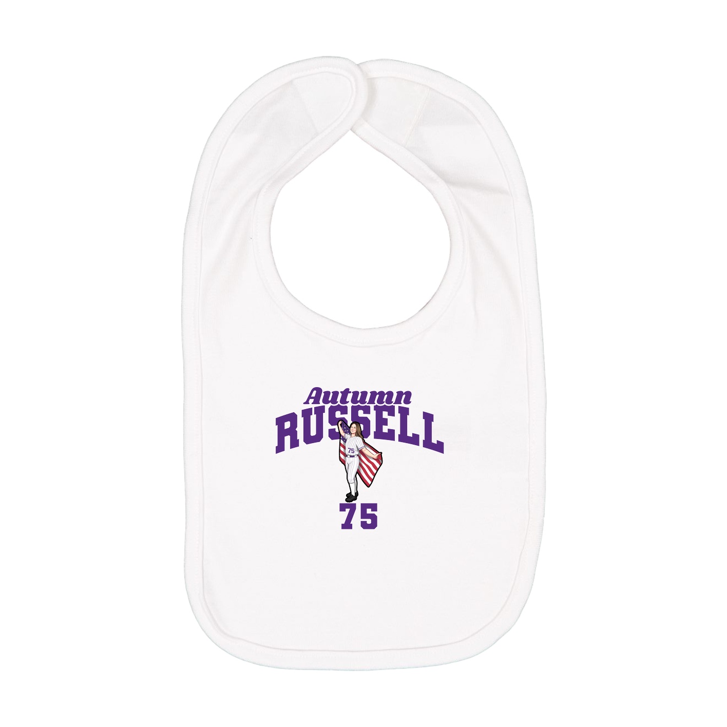 Infant Bib — Signature Arch in White