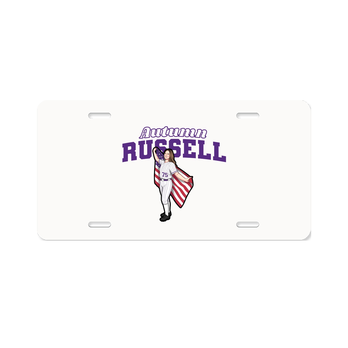 License Plate — Name Arch in Classic