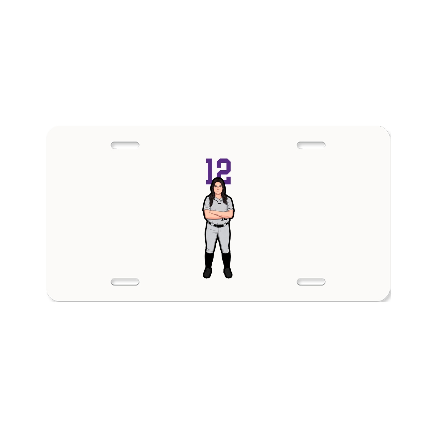 License Plate — Number Top in Classic