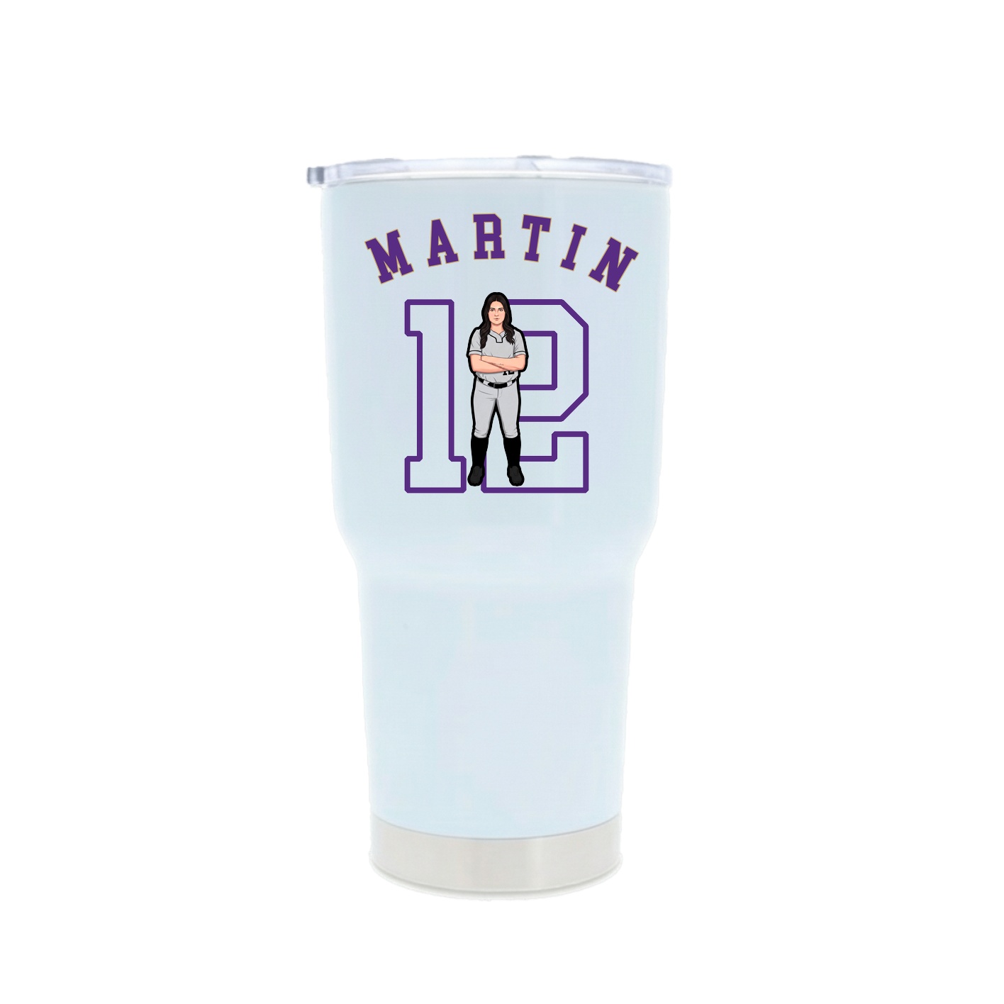 30oz Stainless Steel Tumbler — Shirsey Arch in White