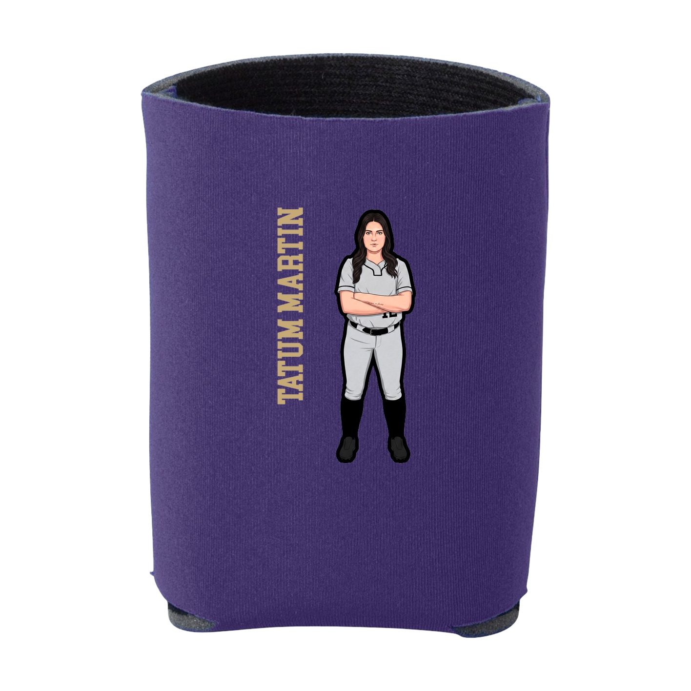 Can Holder — Name Vertical in Purple
