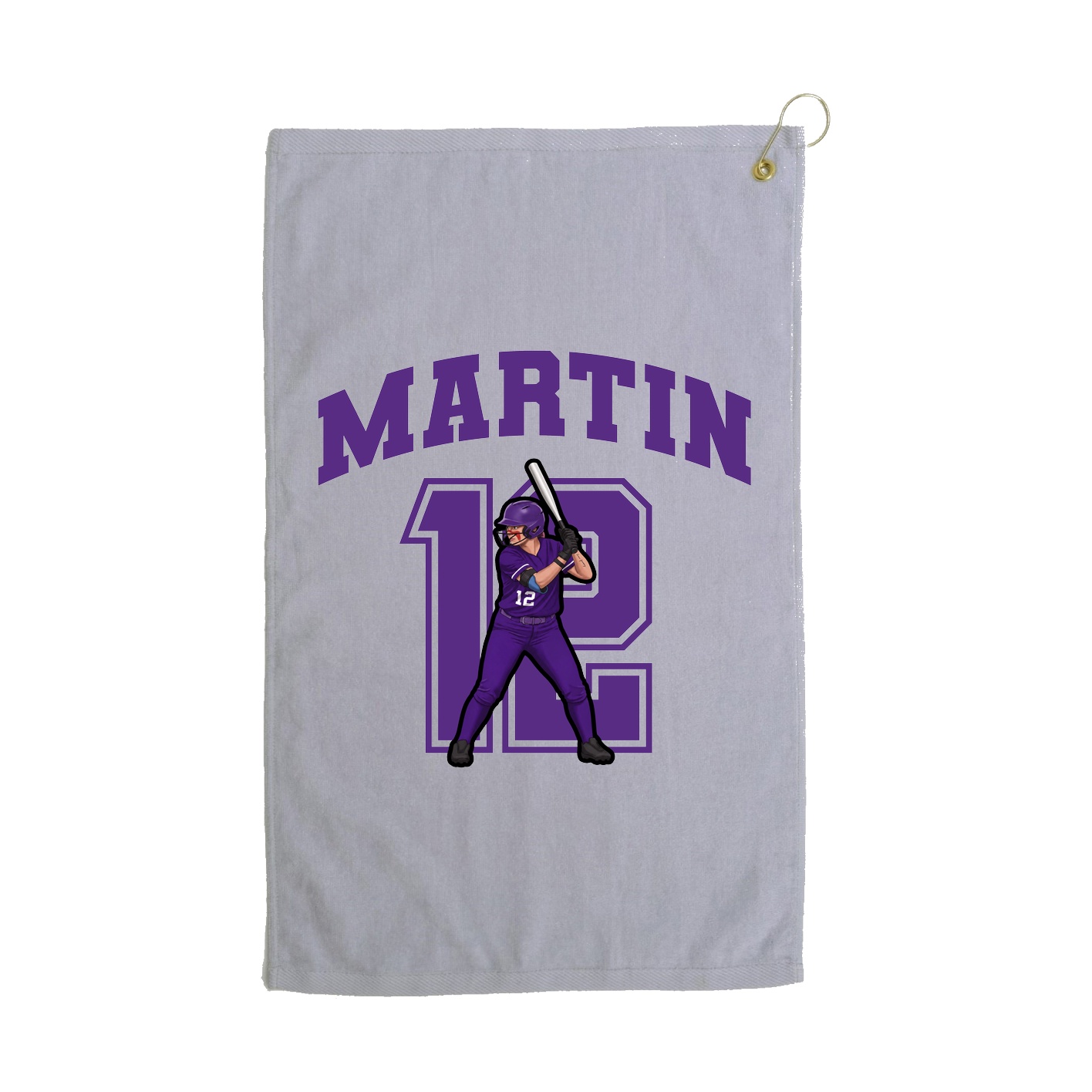 Golf Towel — Number in Grey