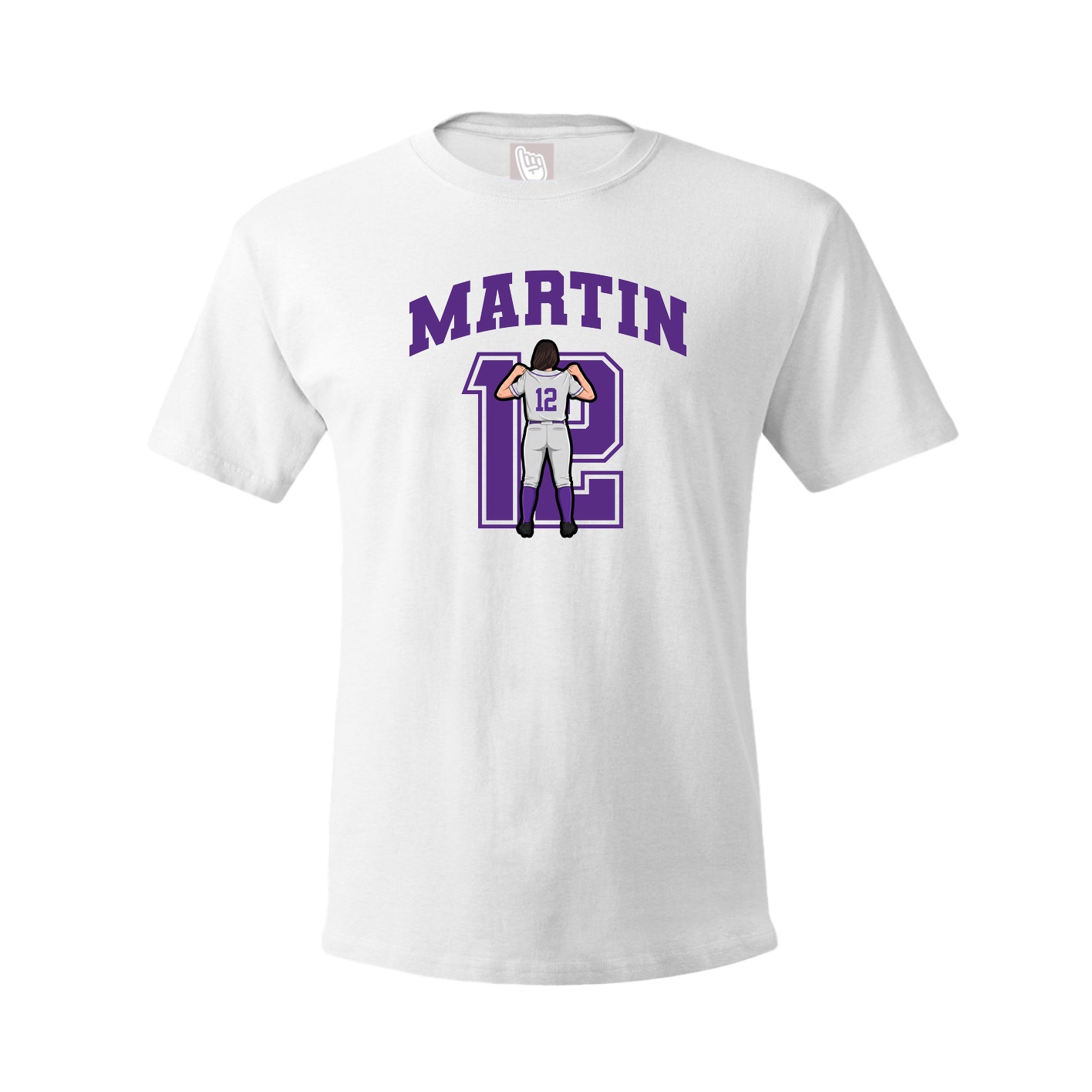 Youth Tee — Number in White