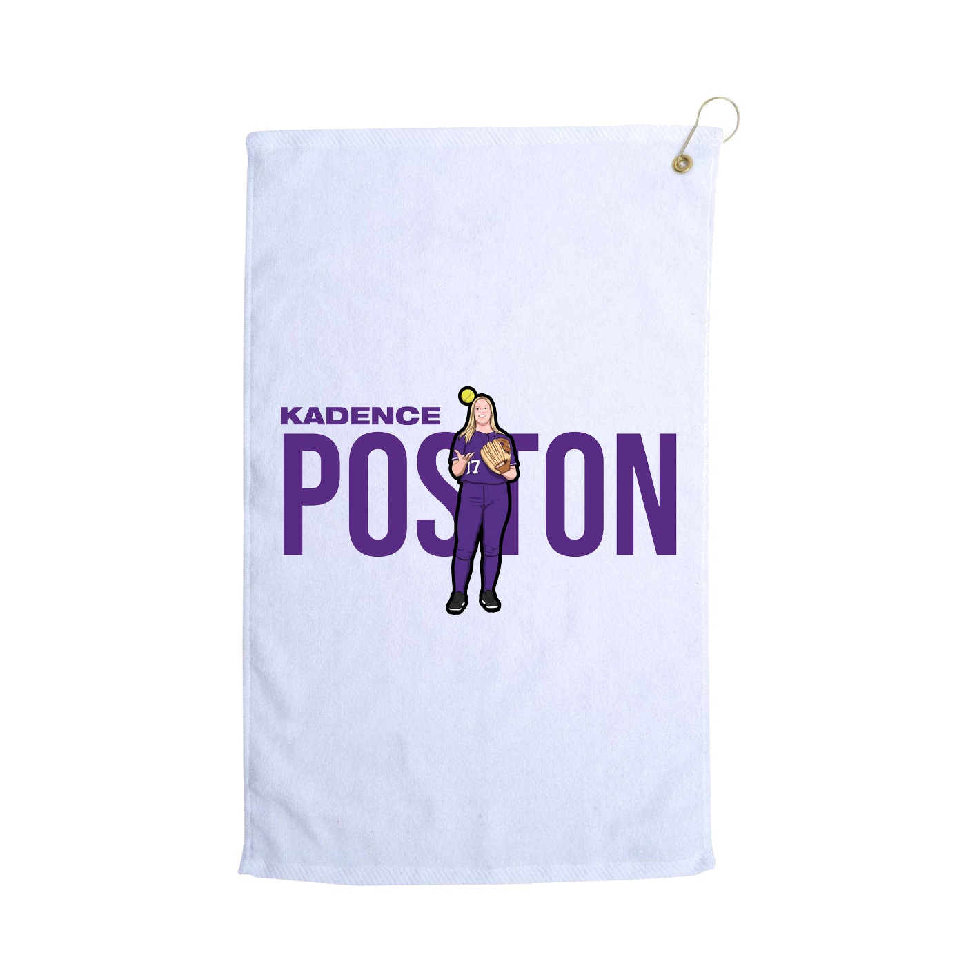 Golf Towel — Player Name in White