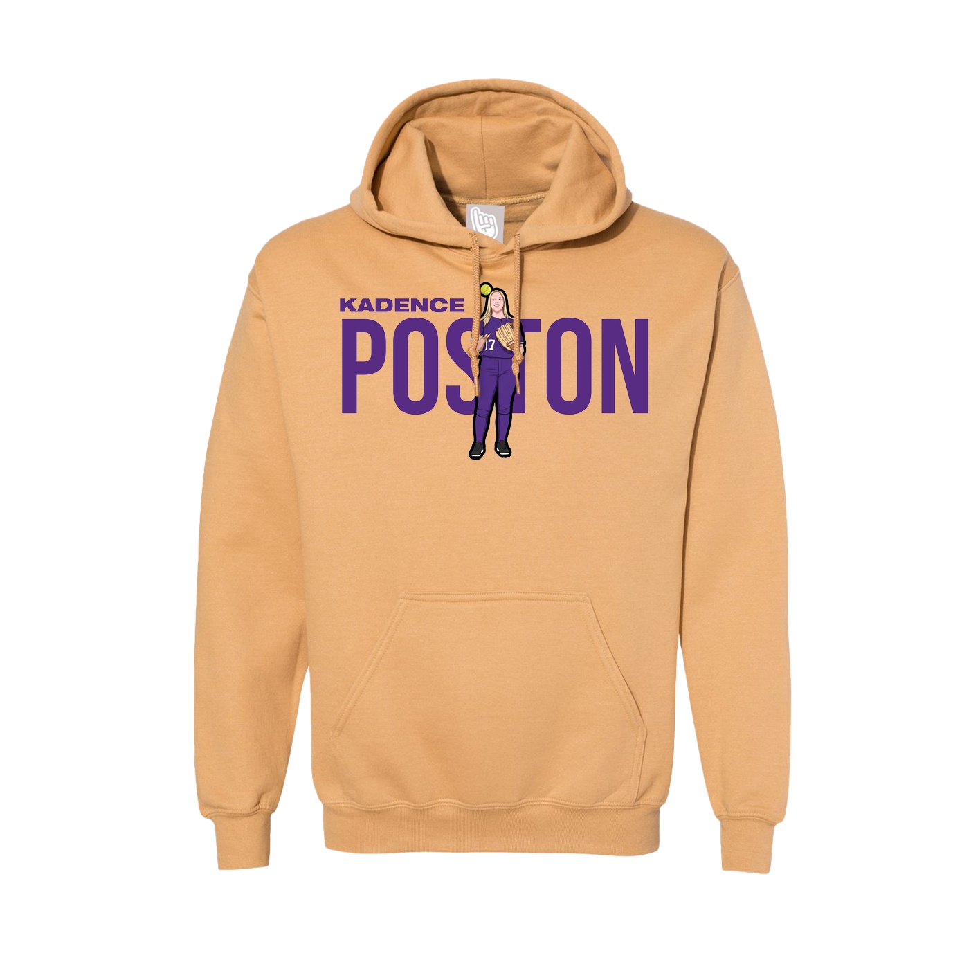 Hoodie — Player Name in Vegas Gold