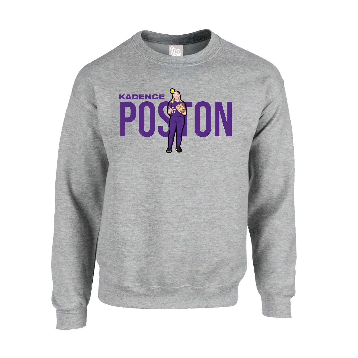 Fleece Crew — Player Name in Grey