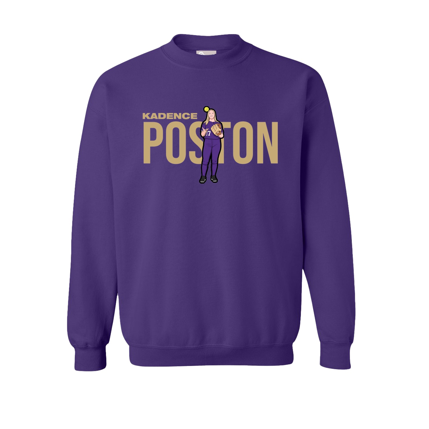 Fleece Crew — Player Name in Purple