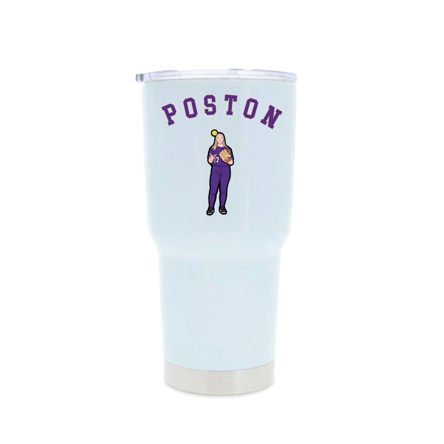30oz Stainless Steel Tumbler — Shirsey Arch in White