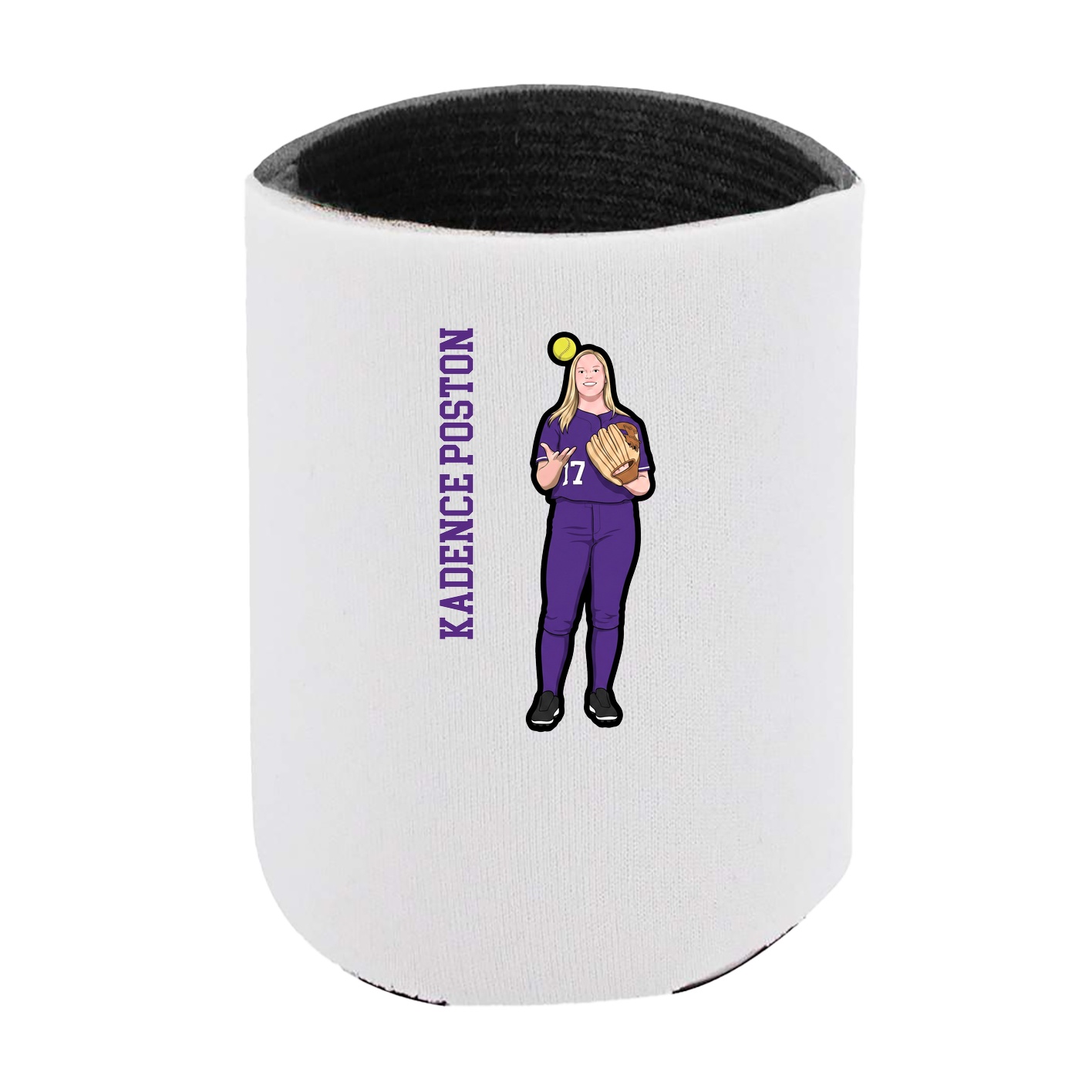Can Holder — Name Vertical in White