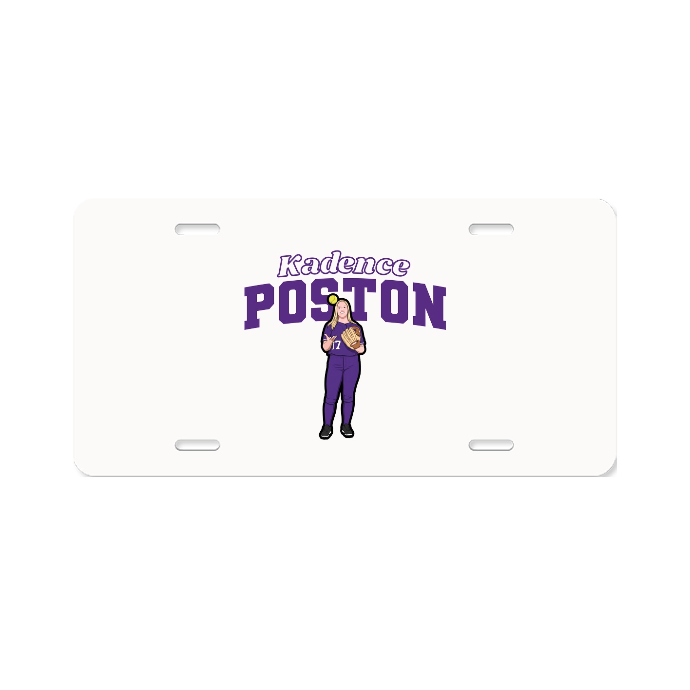 License Plate — Name Arch in Classic