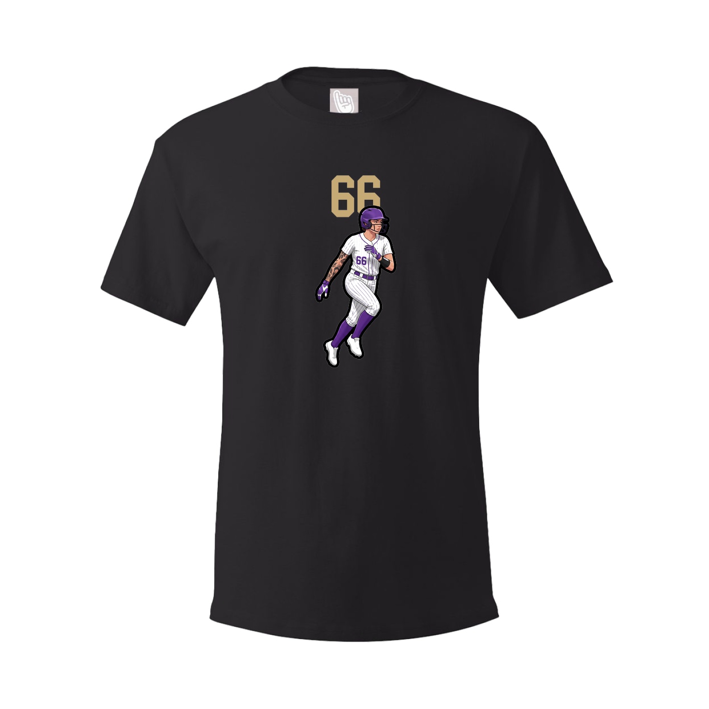 Youth Tee — Number Top in Black