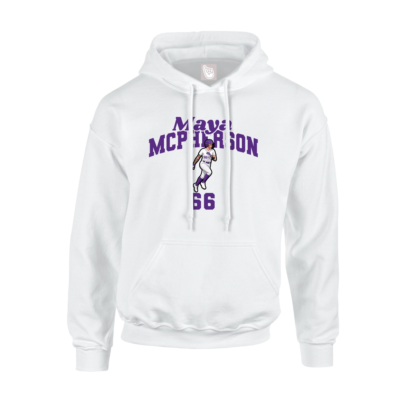 Youth Hoodie — Signature Arch in White