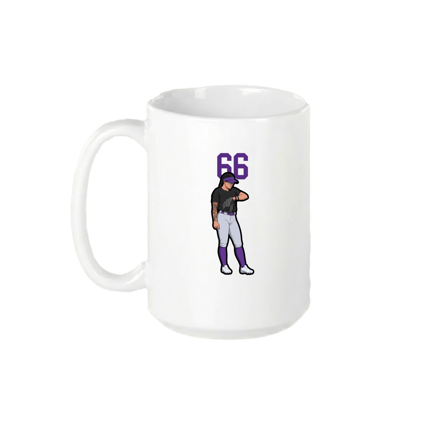 15oz Coffee Mug — Number Top in White