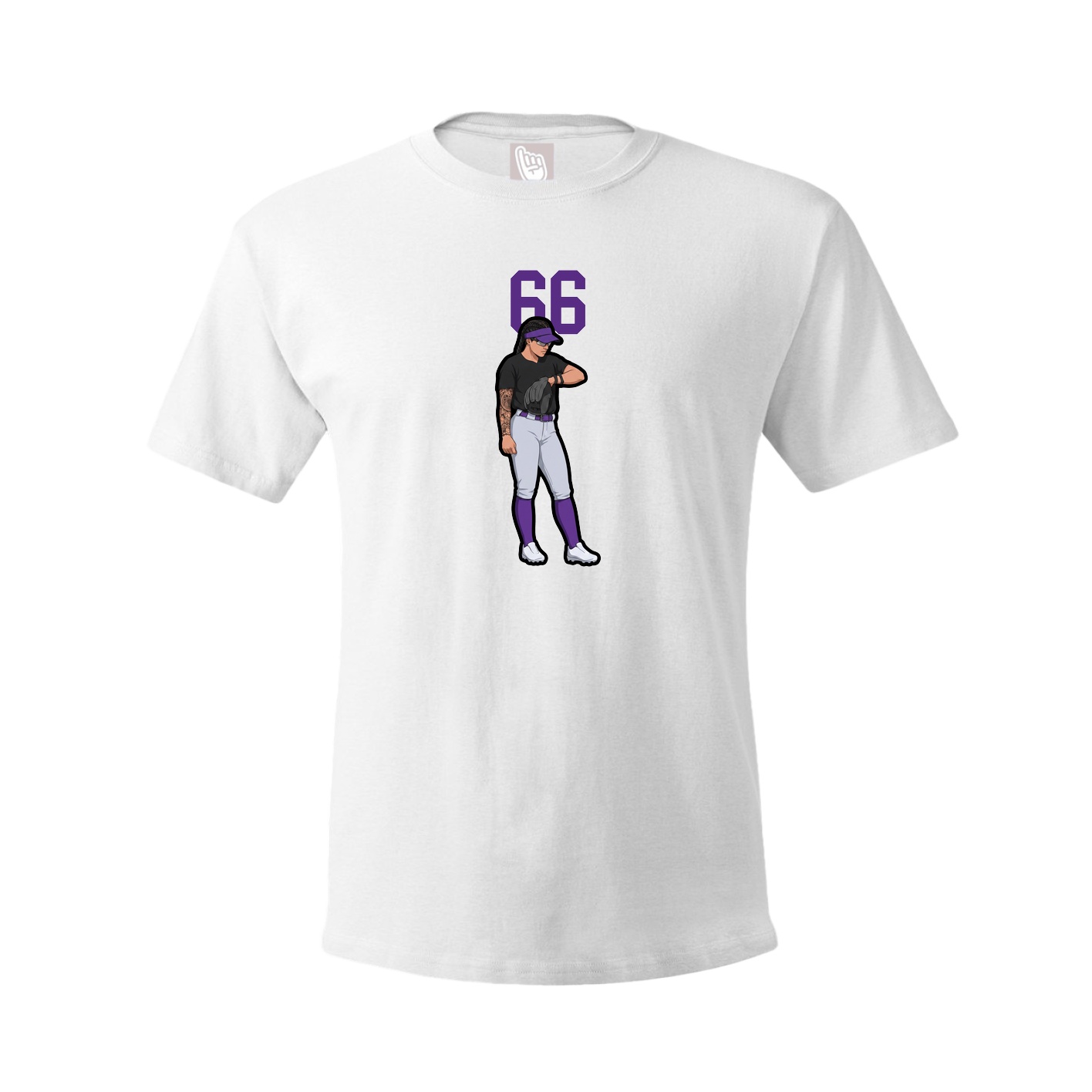Youth Tee — Number Top in White