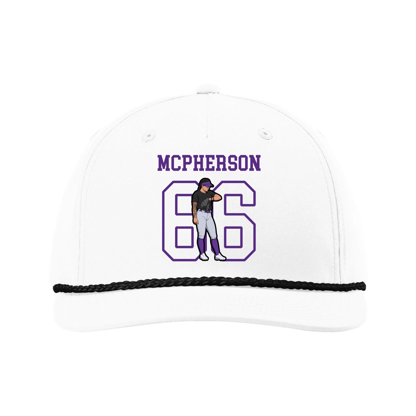 Five-Panel Classic Rope Cap — Shirsey in White