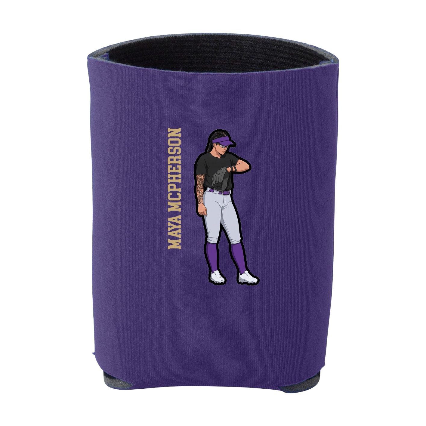 Can Holder — Name Vertical in Purple
