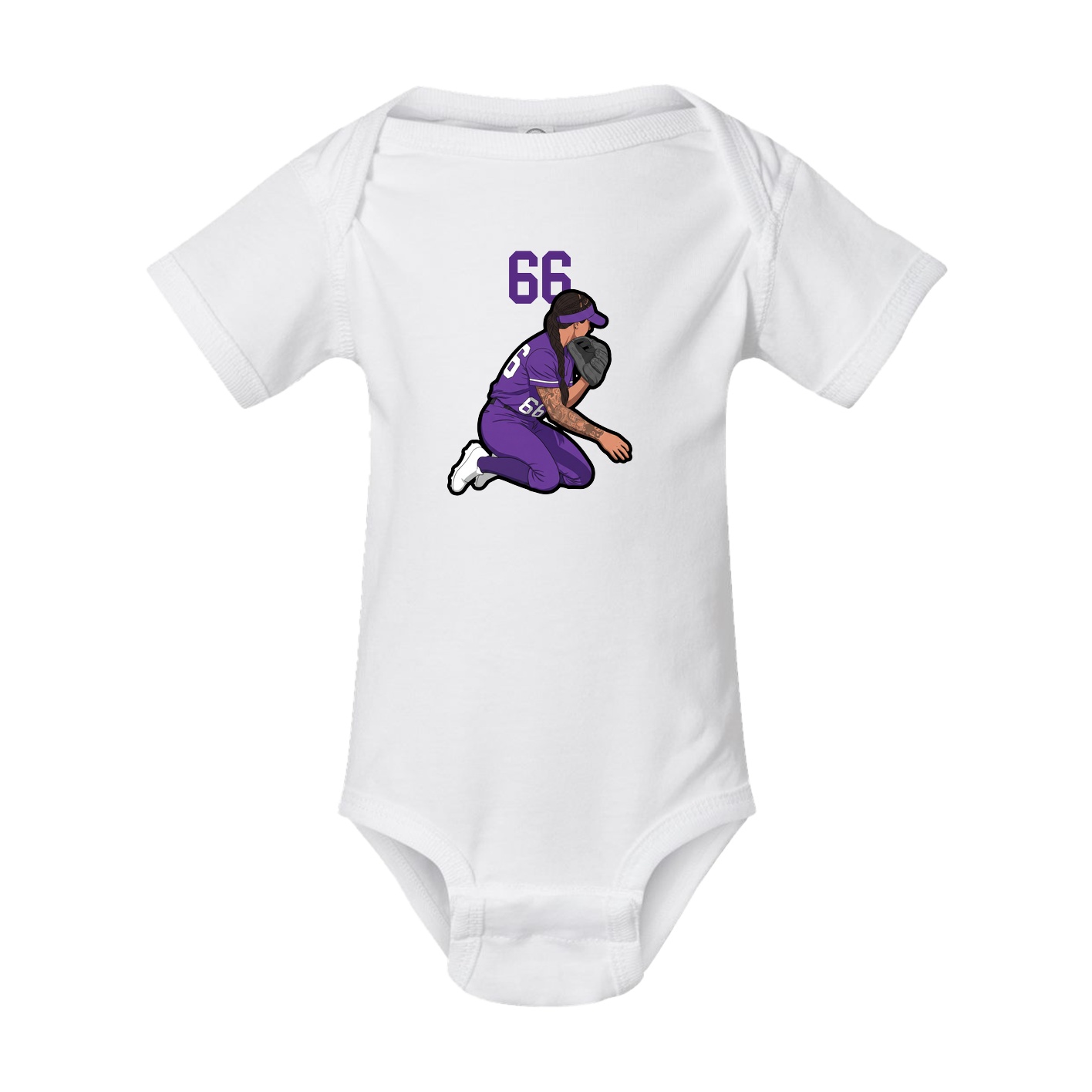 Baby Onesie — Number Top in White