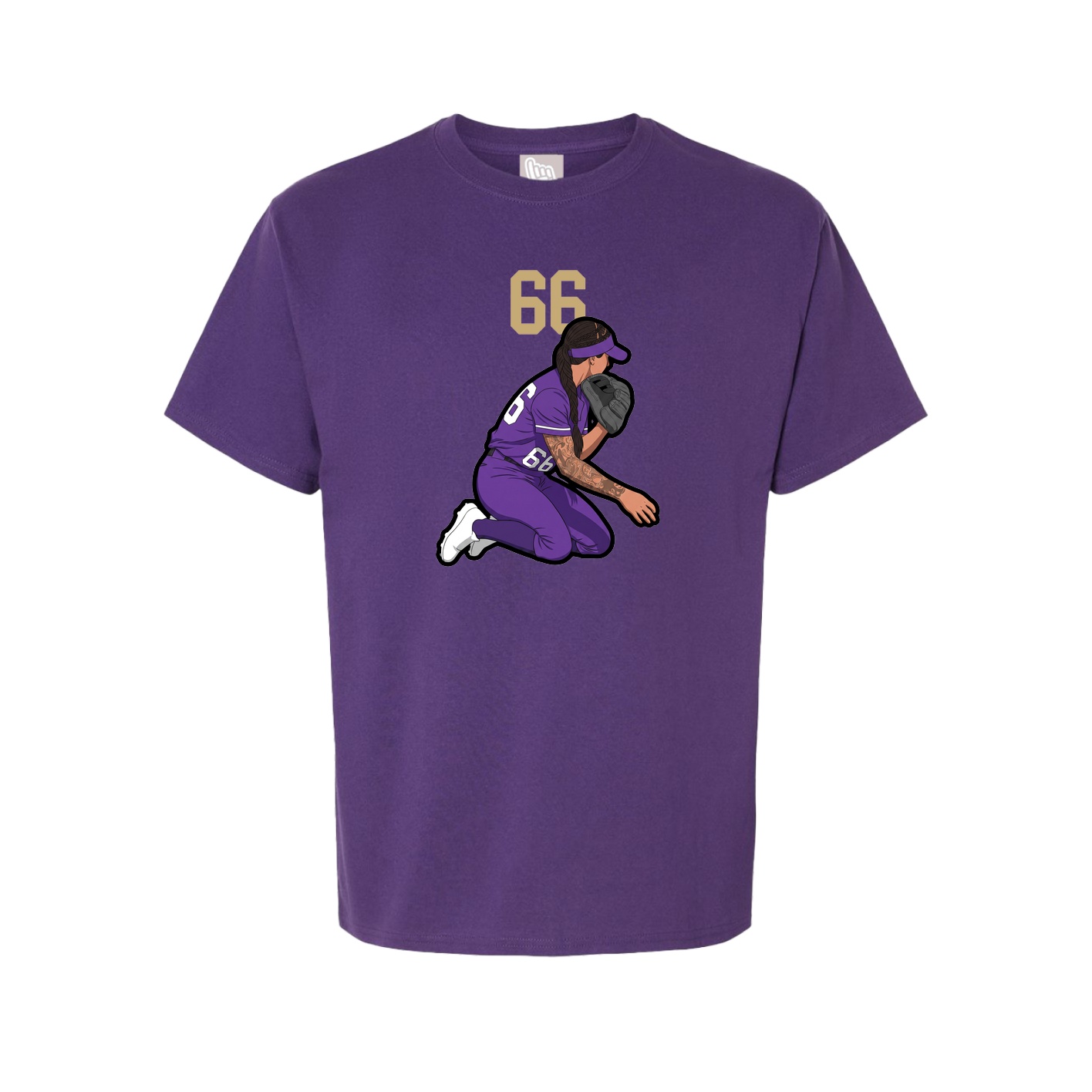 Youth Tee — Number Top in Purple