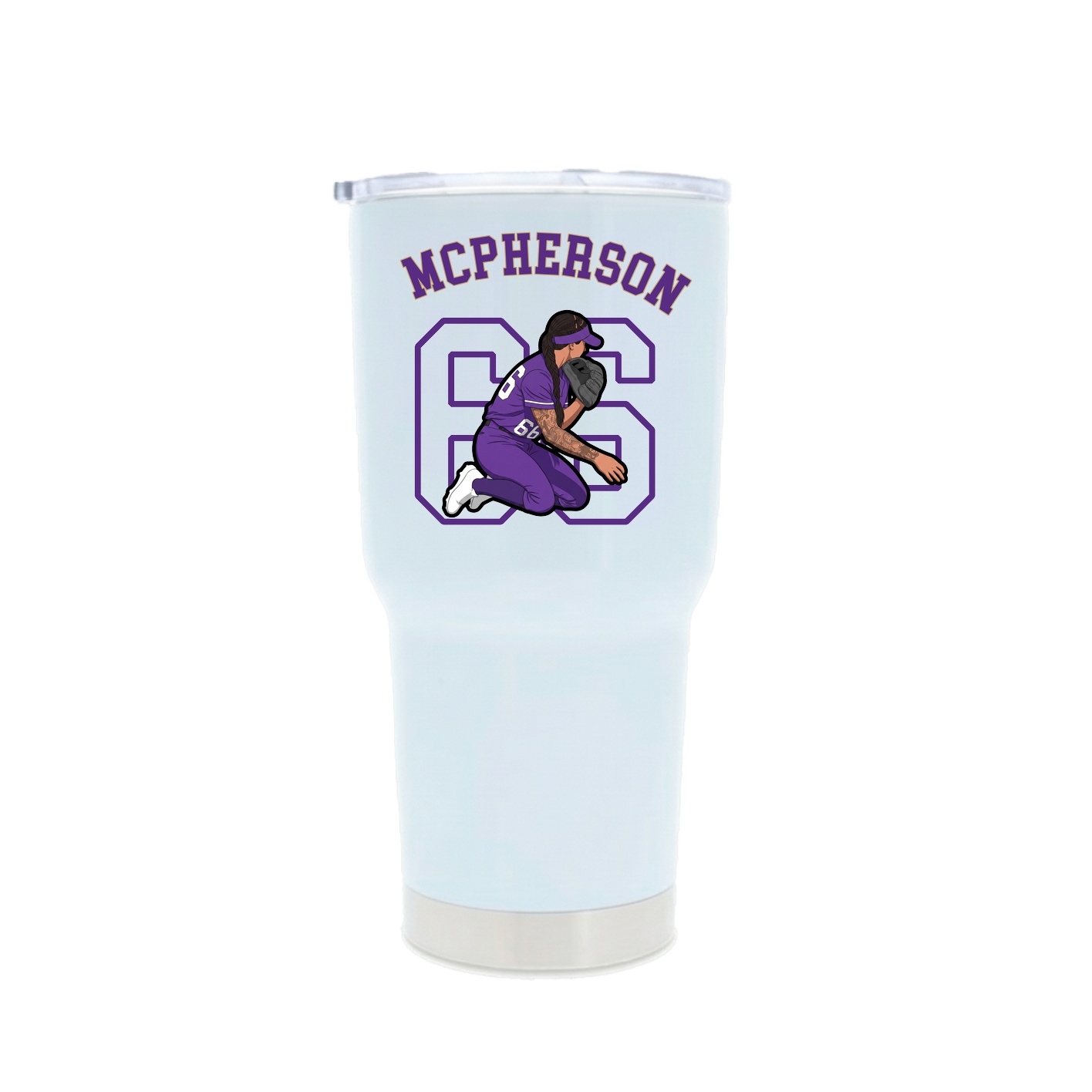 30oz Stainless Steel Tumbler — Shirsey Arch in White