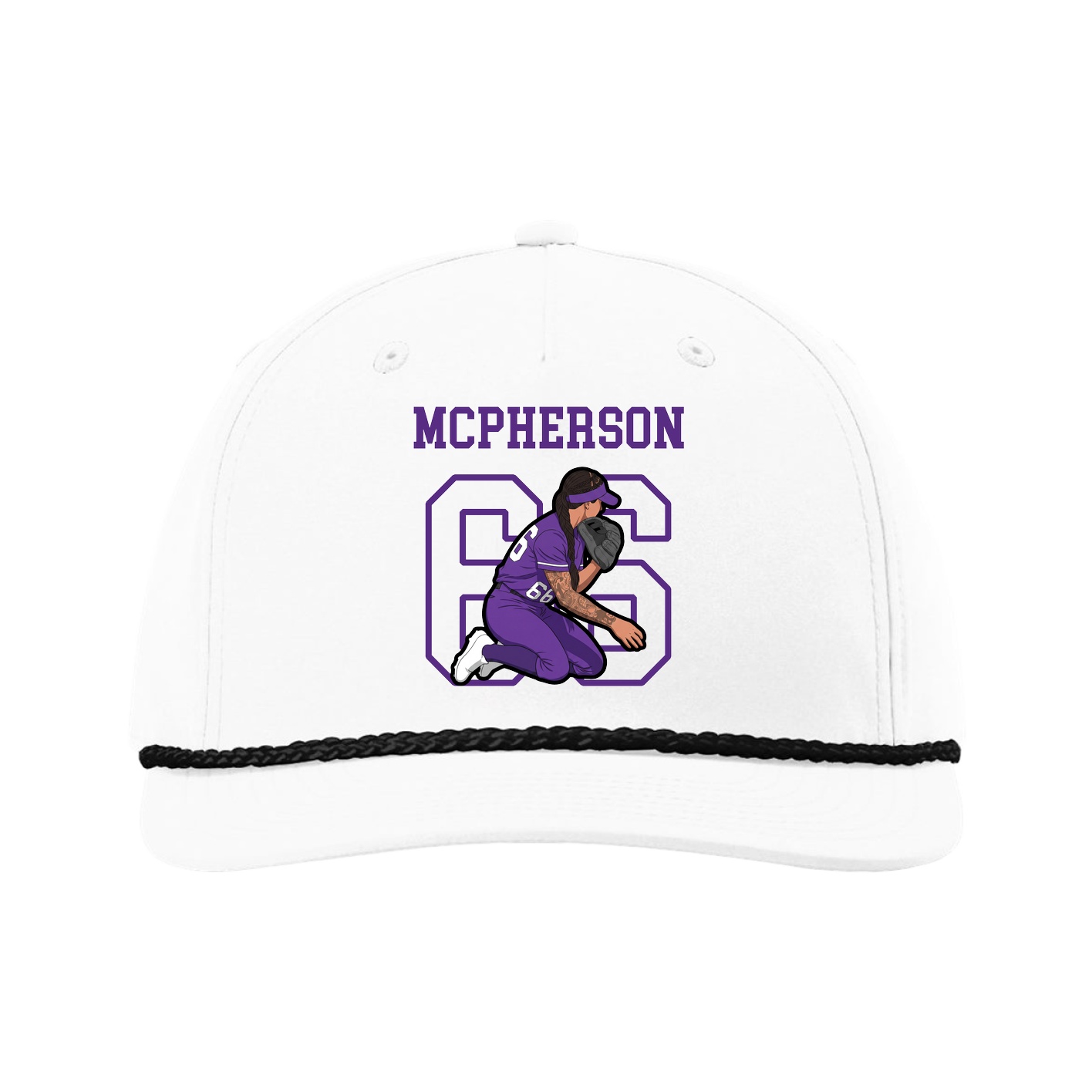Five-Panel Classic Rope Cap — Shirsey in White
