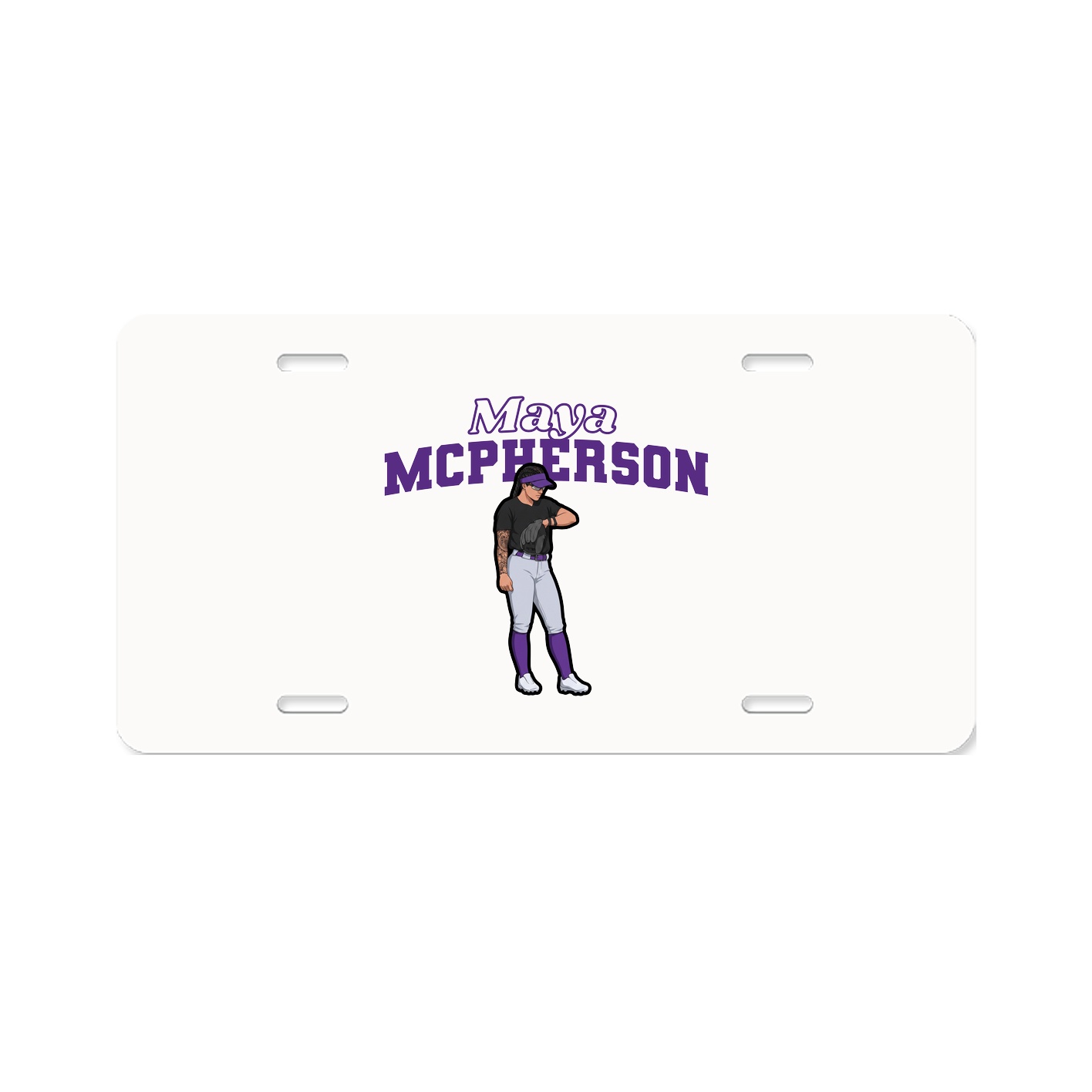 License Plate — Name Arch in Classic