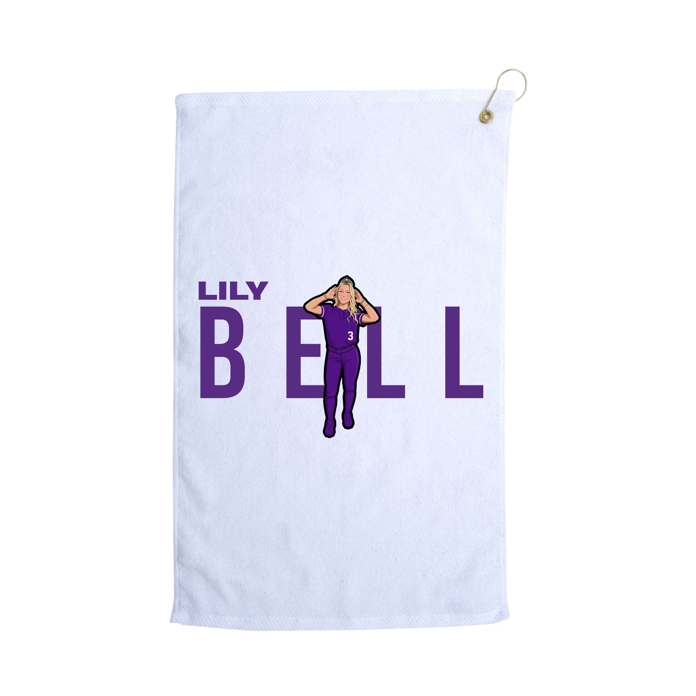 Golf Towel — Player Name in White