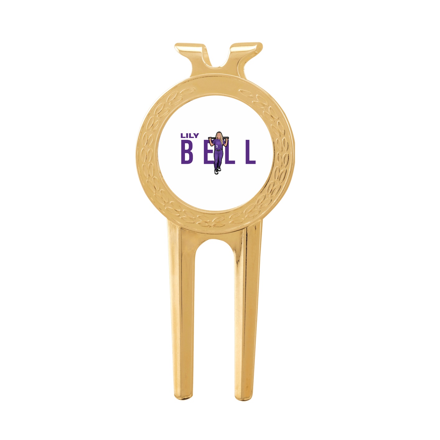 Divot Tool with Ball Marker — Player Name in Classic