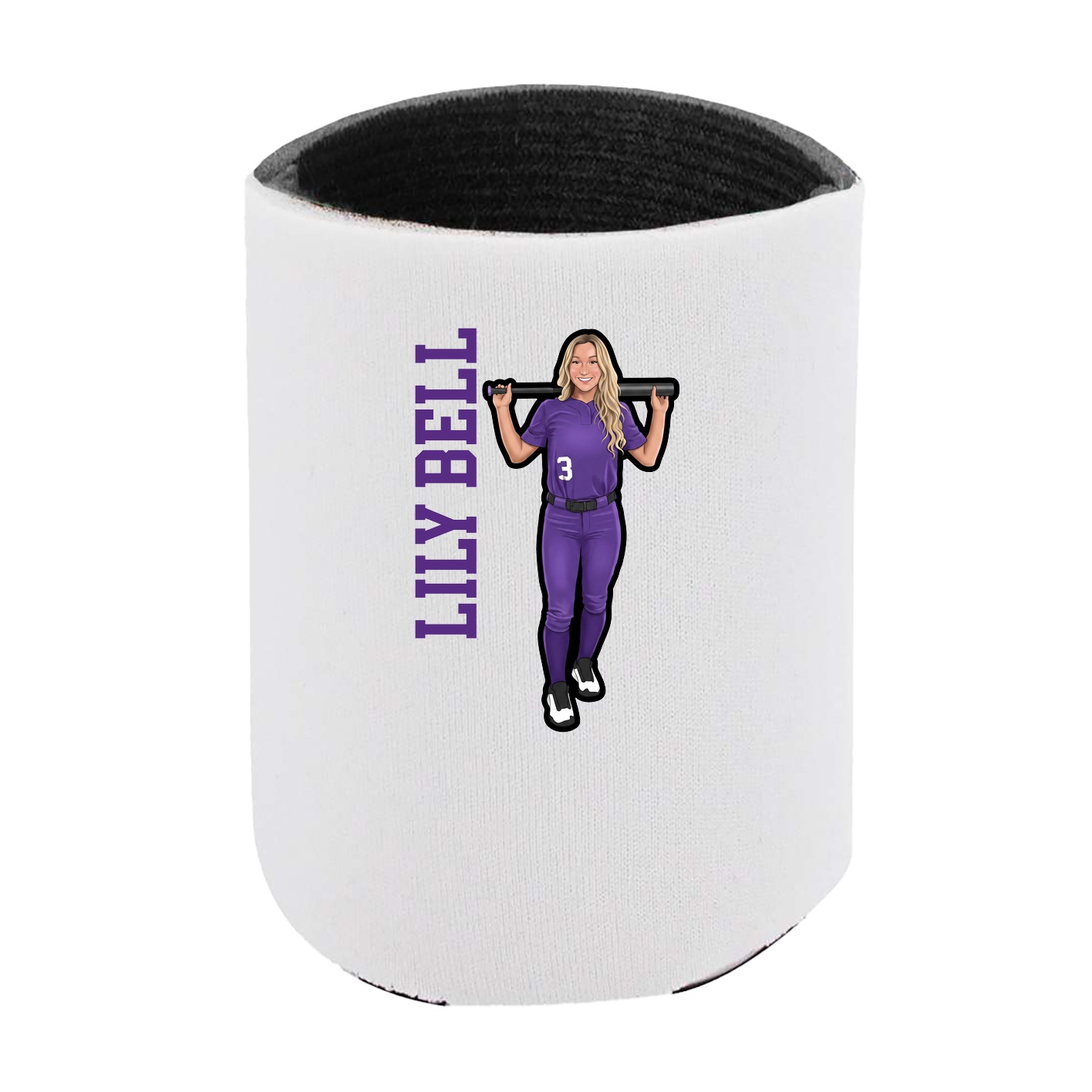 Can Holder — Name Vertical in White