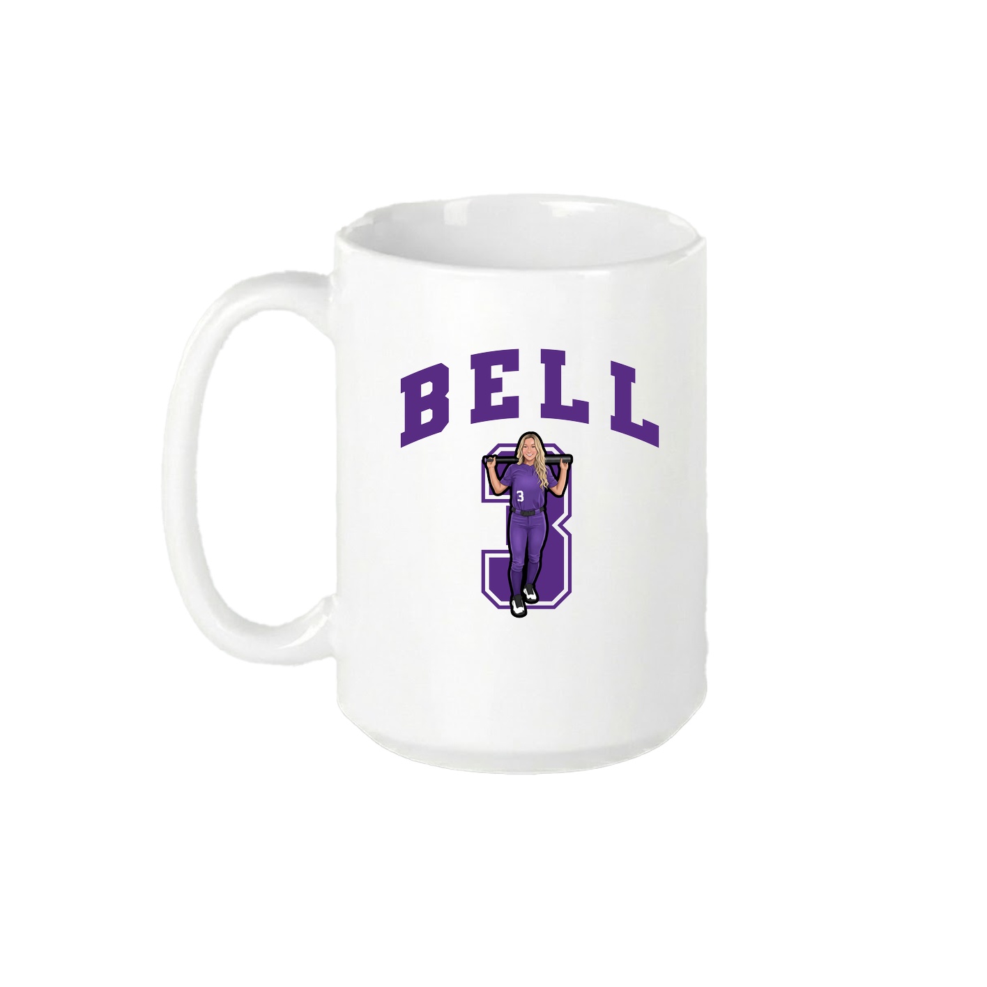 15oz Coffee Mug — Number in White