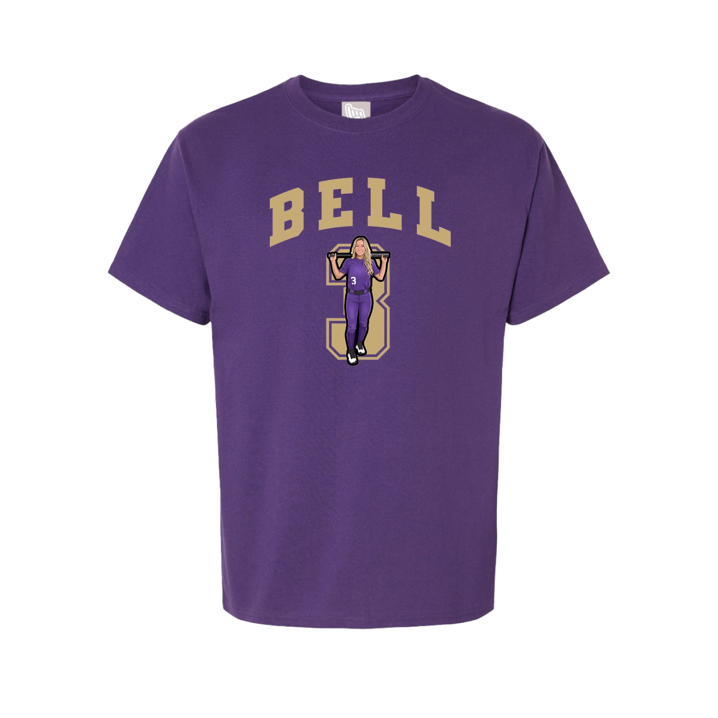 Youth Tee — Number in Purple
