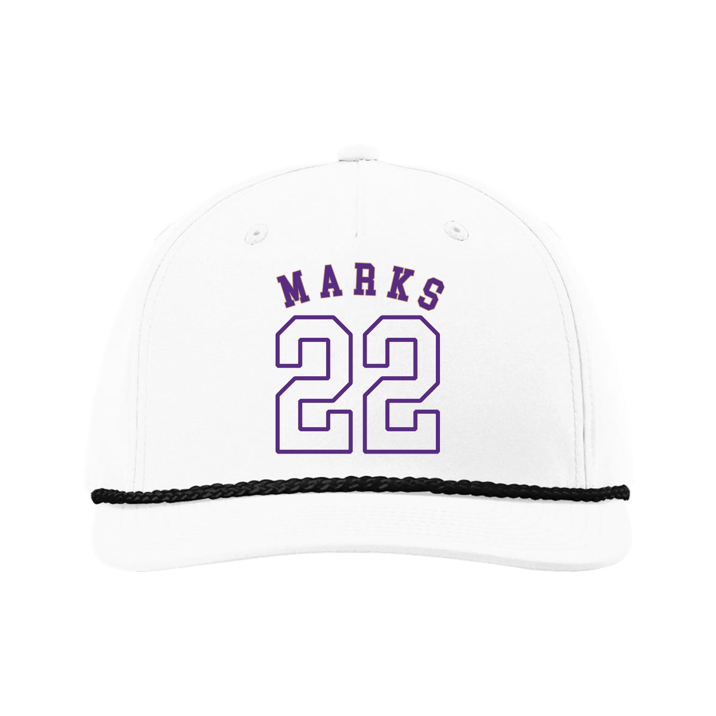 Five-Panel Classic Rope Cap — Shirsey Arch in White