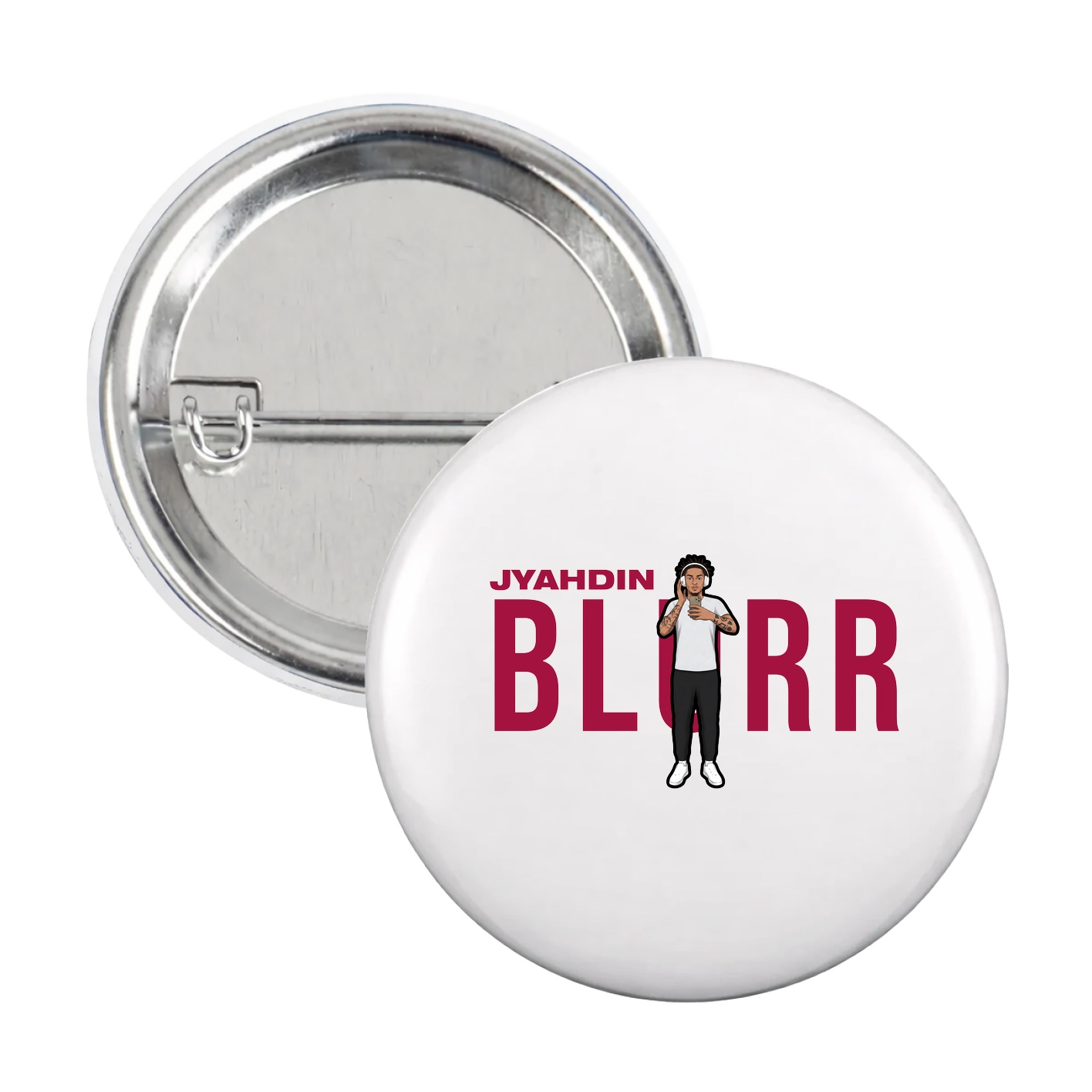 Game Day Button — Player Name in White