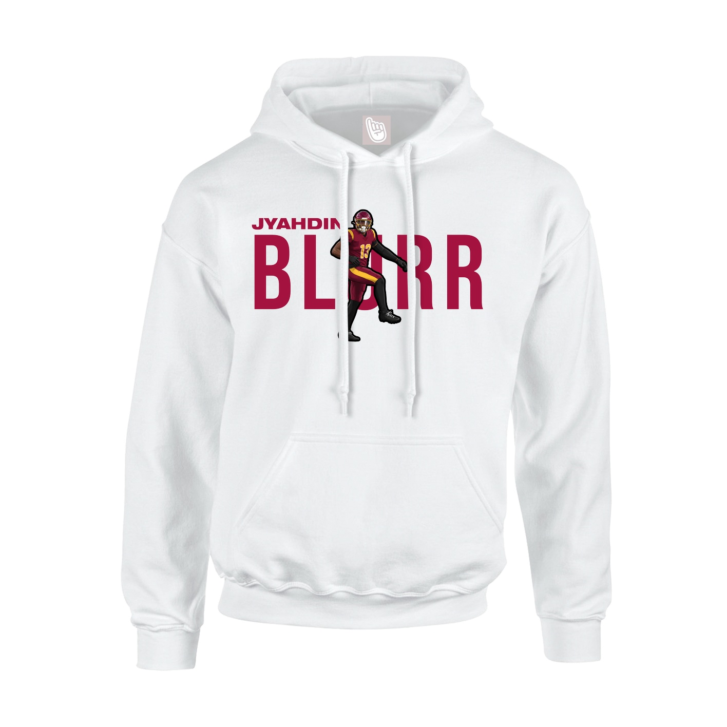 Youth Hoodie — Player Name in White