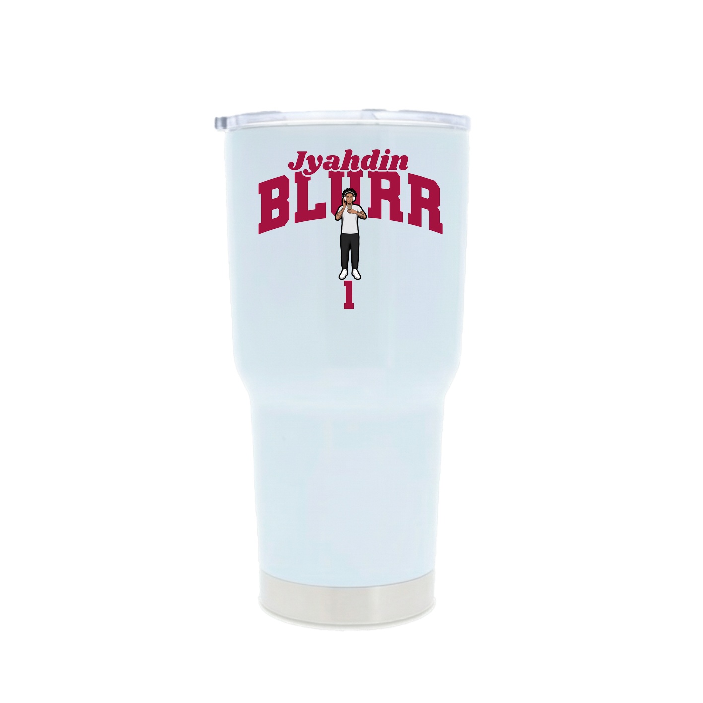 30oz Stainless Steel Tumbler — Signature Arch in White