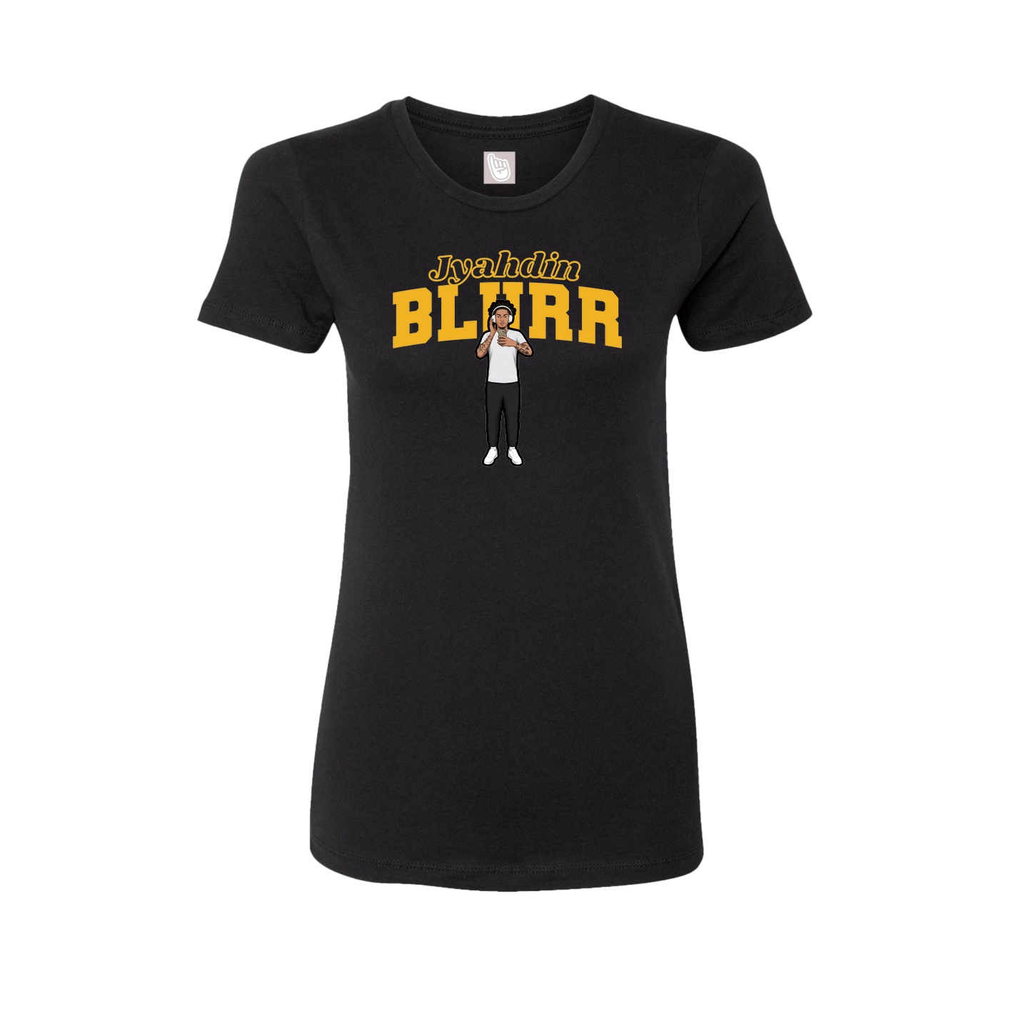 Womens Tee — Name Arch in Black