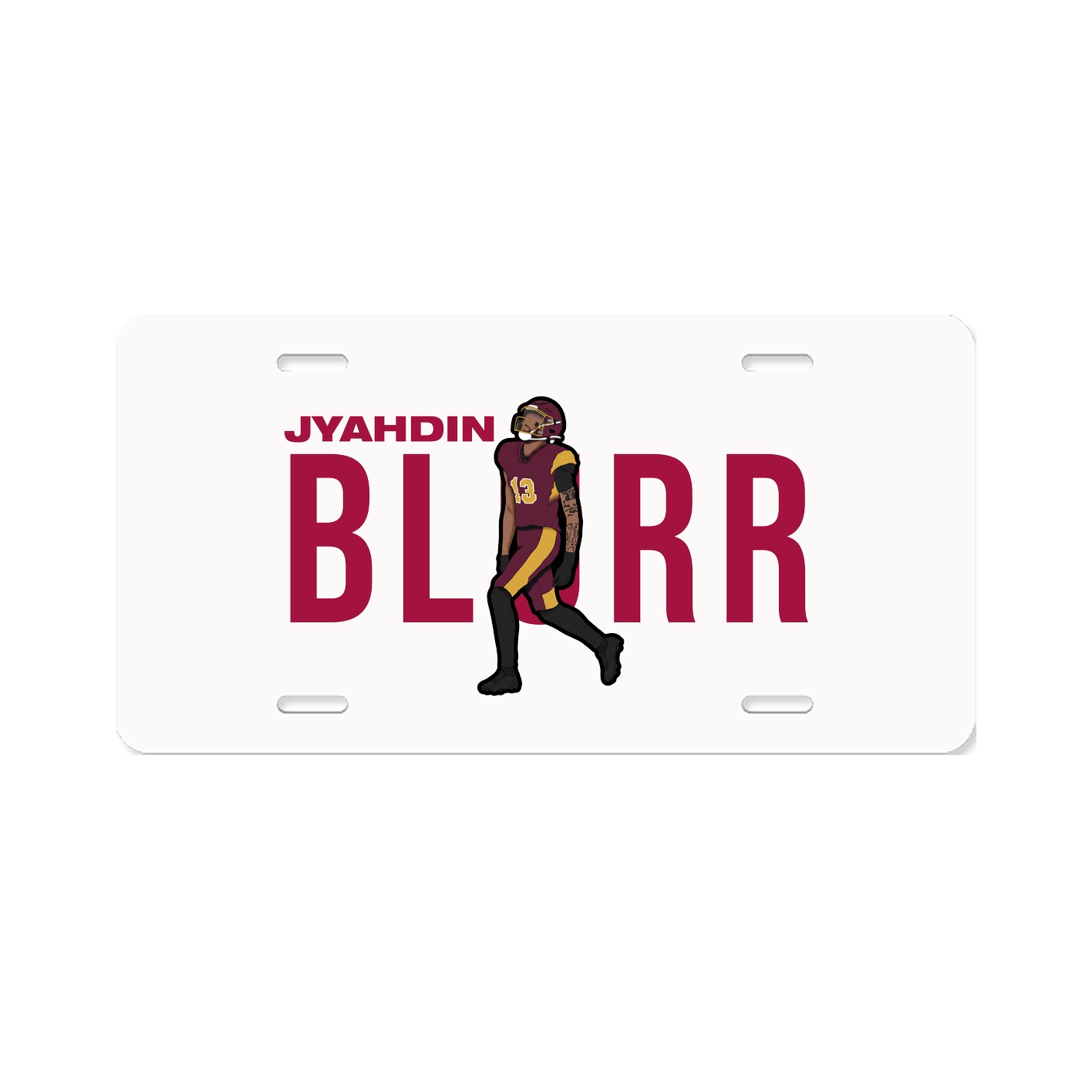 License Plate — Player Name in Classic