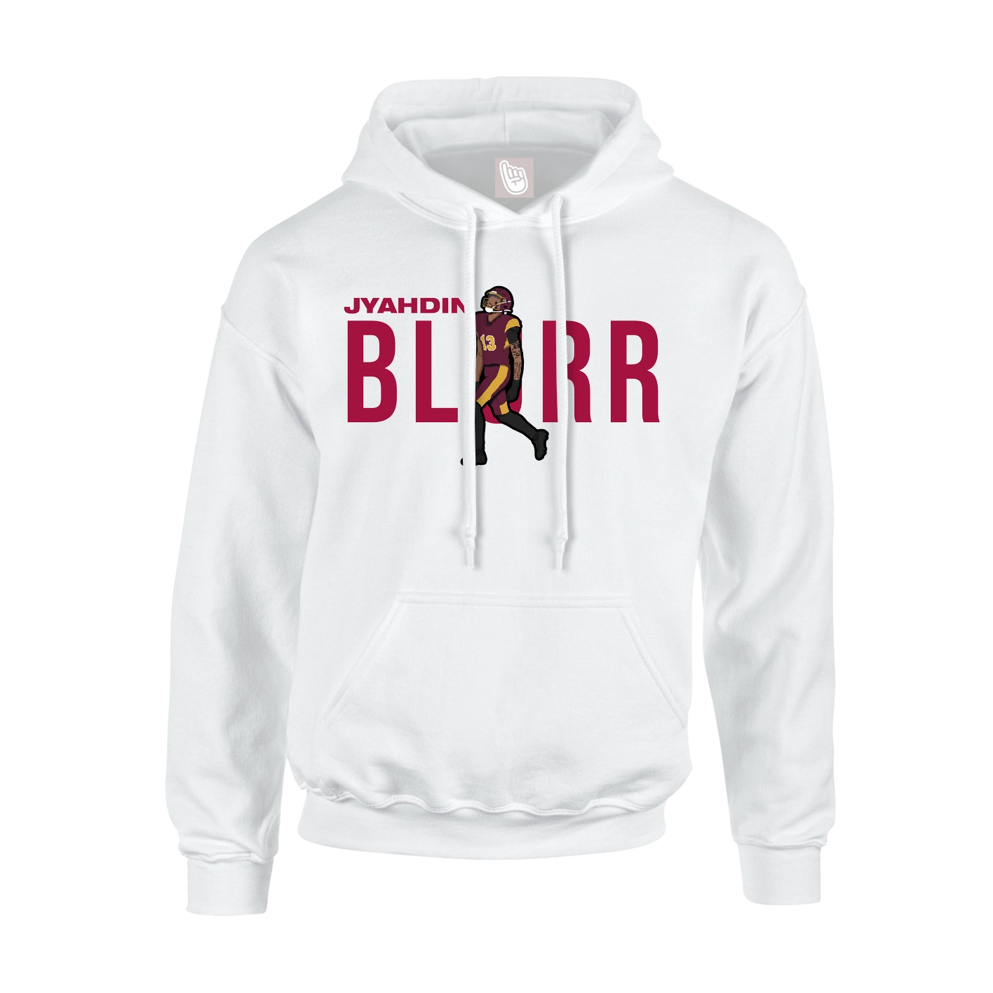 Youth Hoodie — Player Name in White