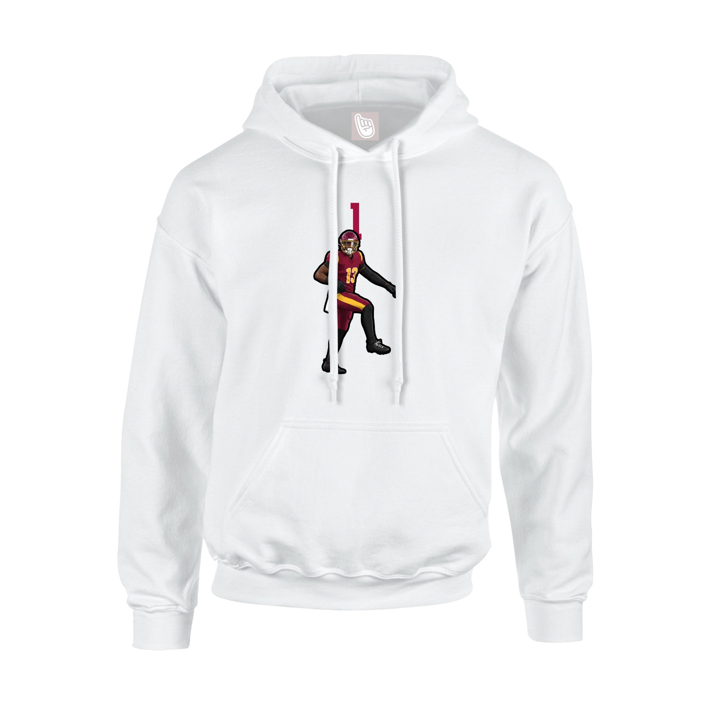 Hoodie — Number Top in White