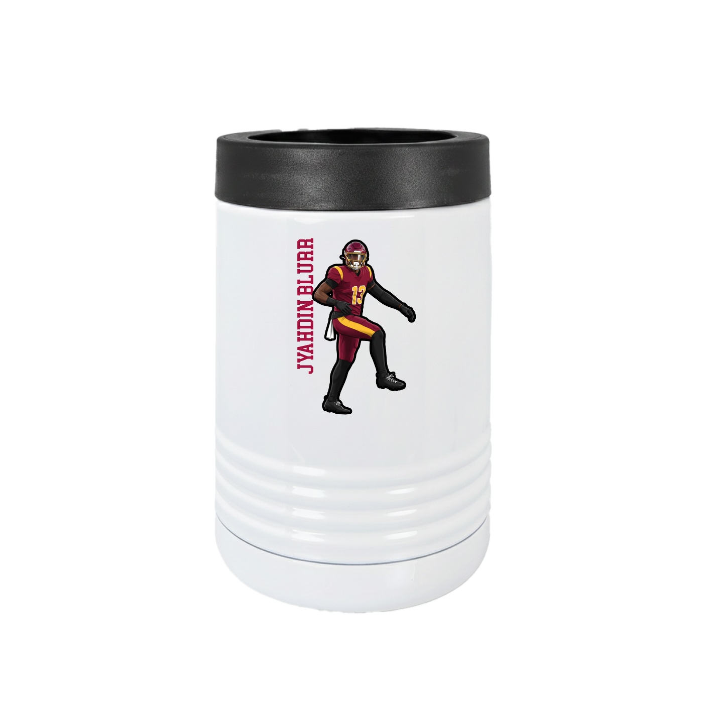 Beverage Holder — Name Vertical in White