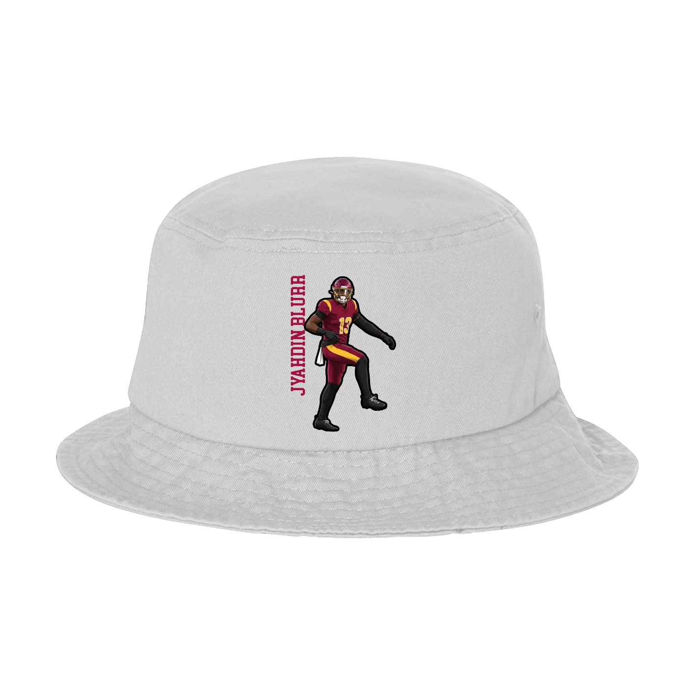 Bucket Cap — Name Vertical in White