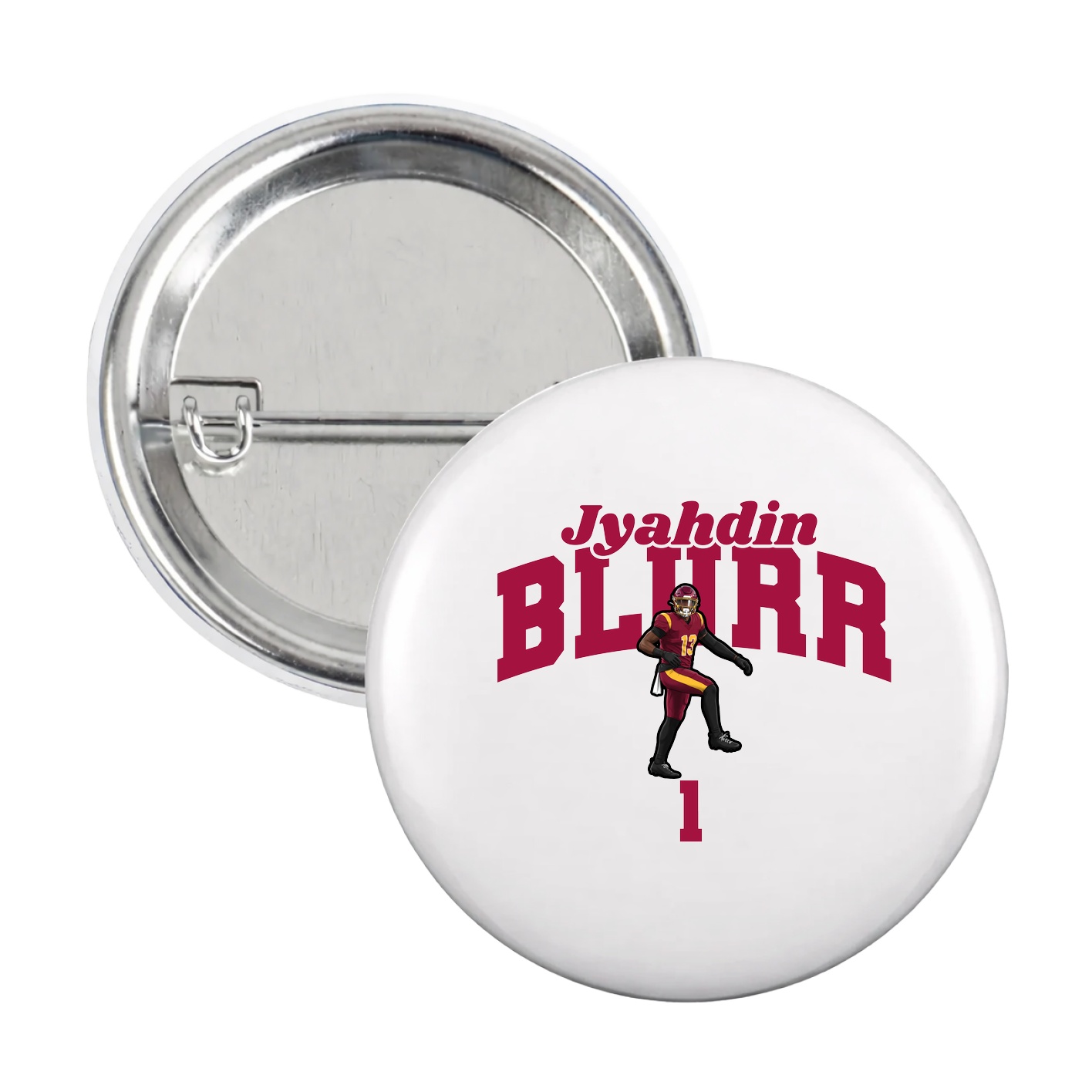 Game Day Button — Signature Arch in White
