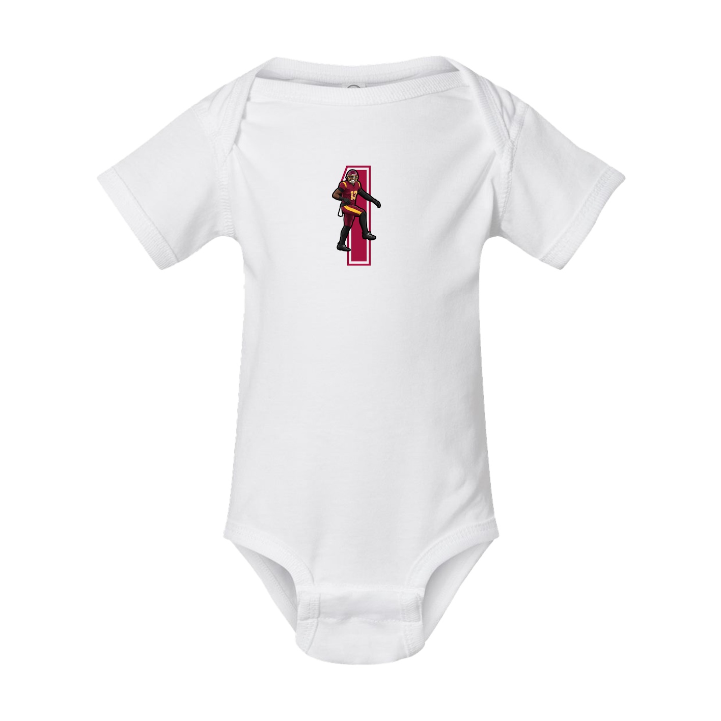 Baby Onesie — Number in White