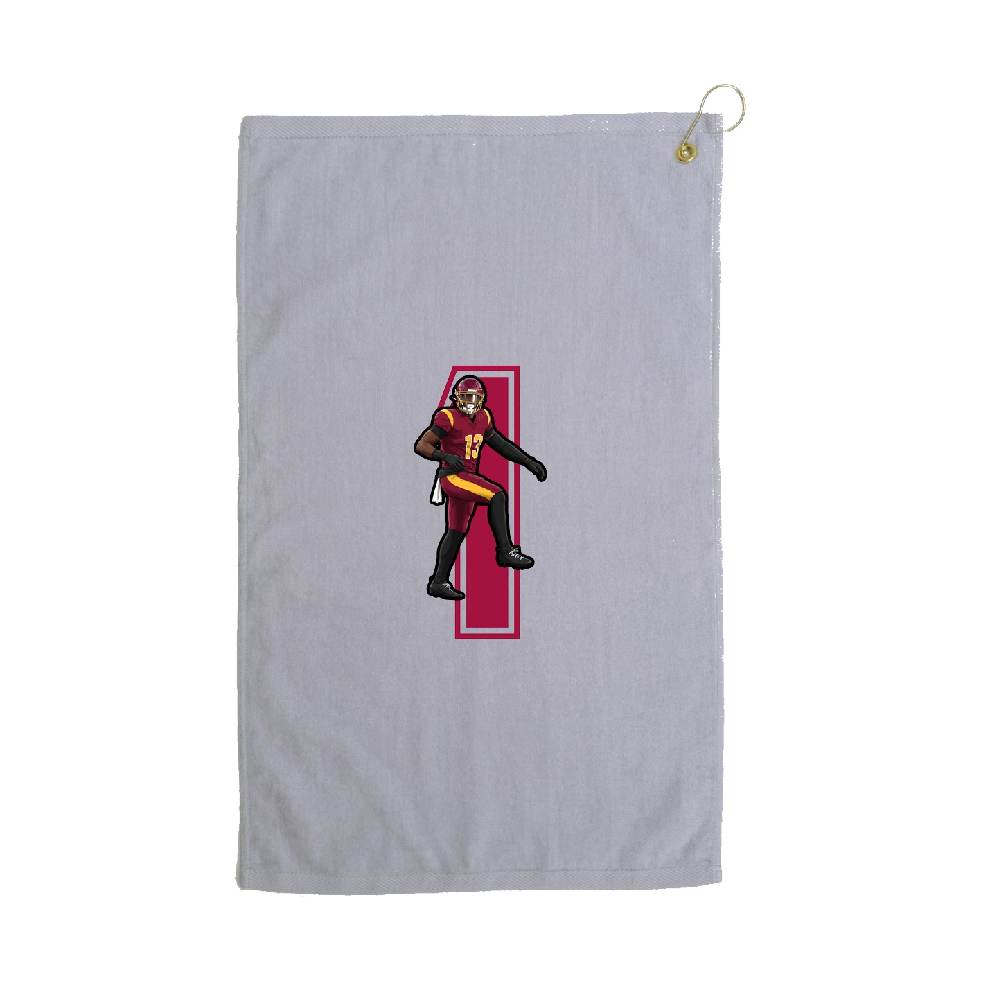 Golf Towel — Number in Grey