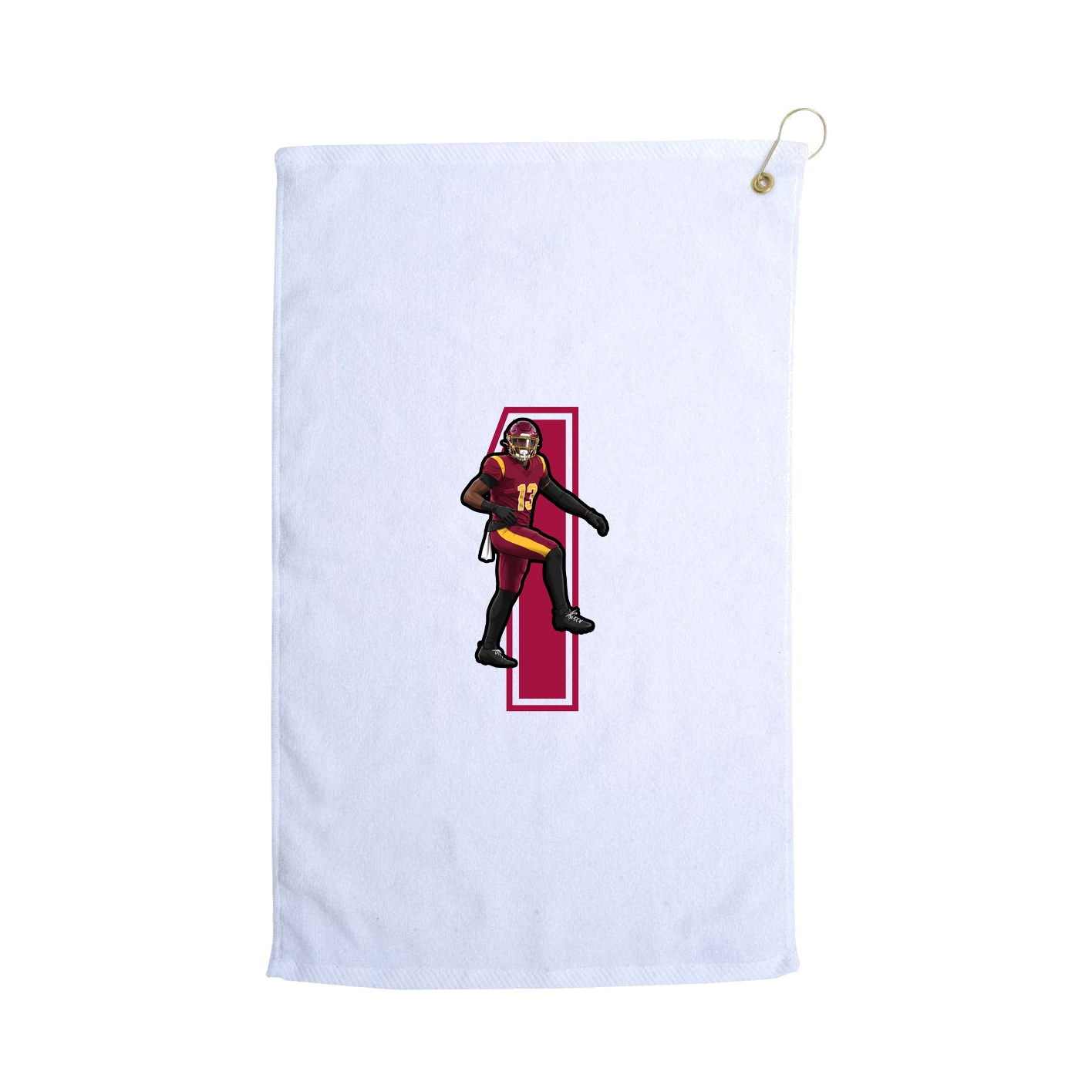 Golf Towel — Number in White