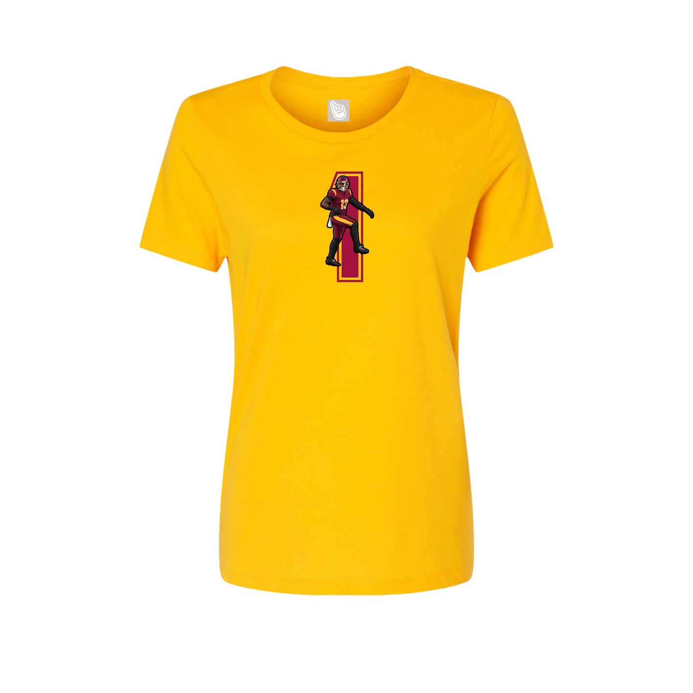 Womens Tee — Number in Gold