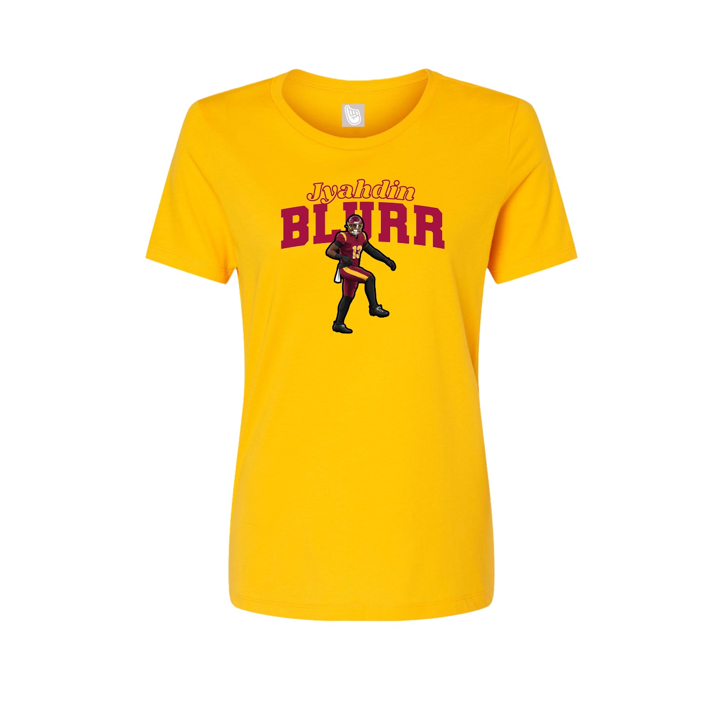 Womens Tee — Name Arch in Gold