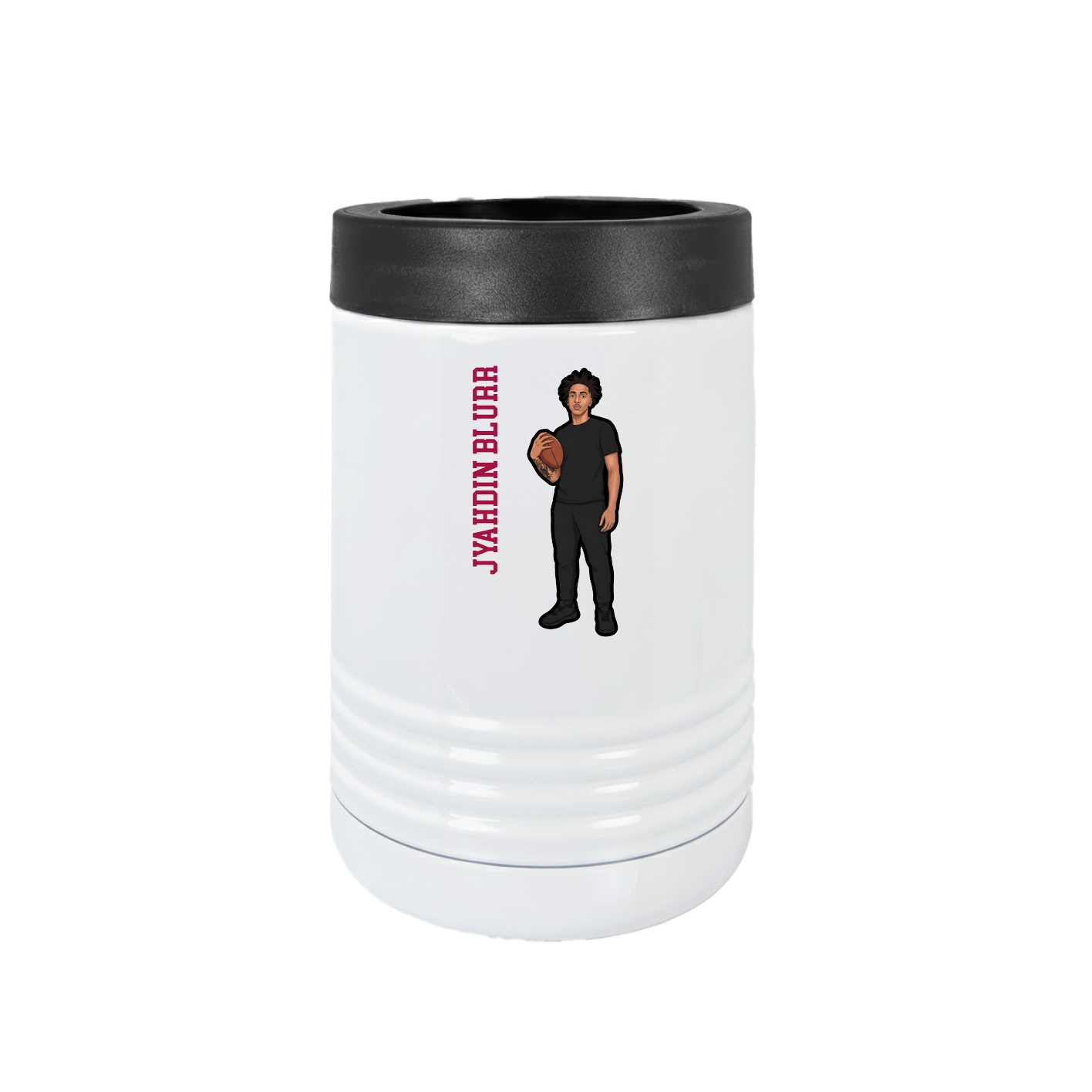 Beverage Holder — Name Vertical in White