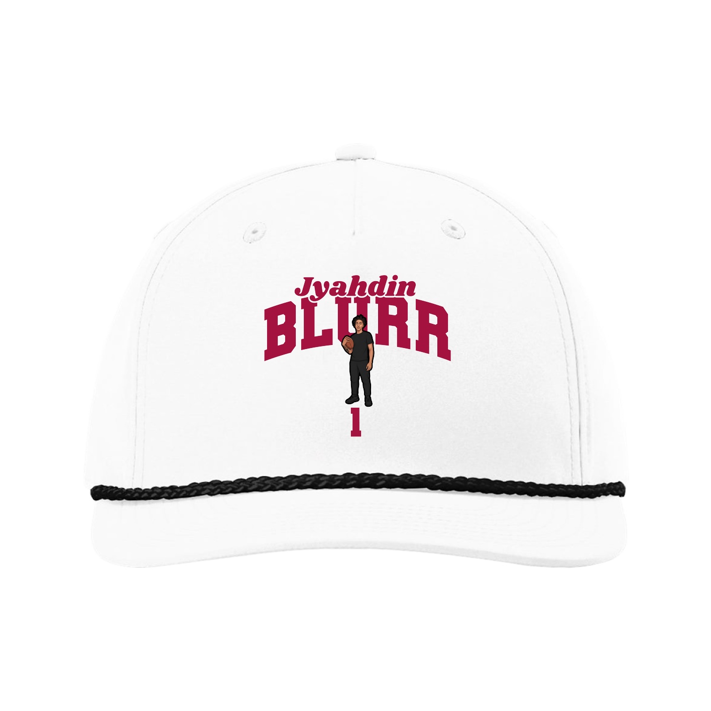 Five-Panel Classic Rope Cap — Signature Arch in White