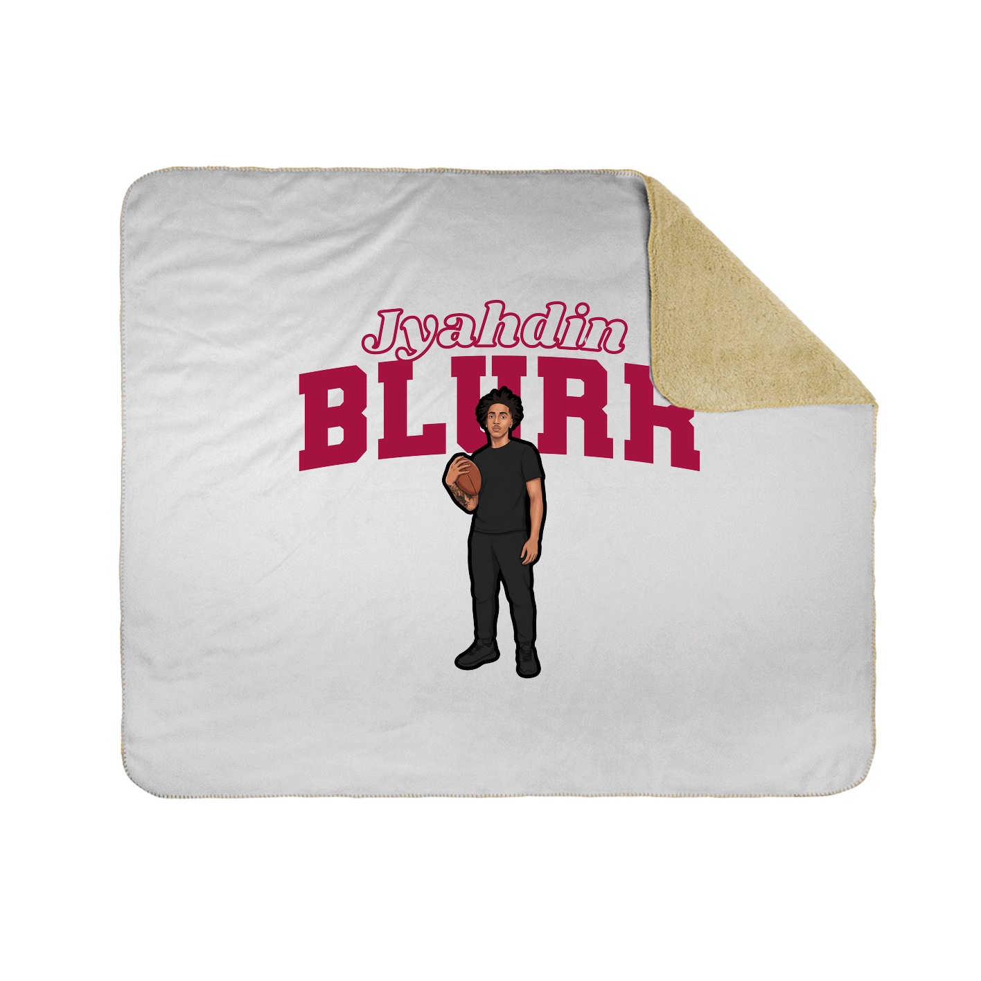 Throw Blanket — Name Arch in White