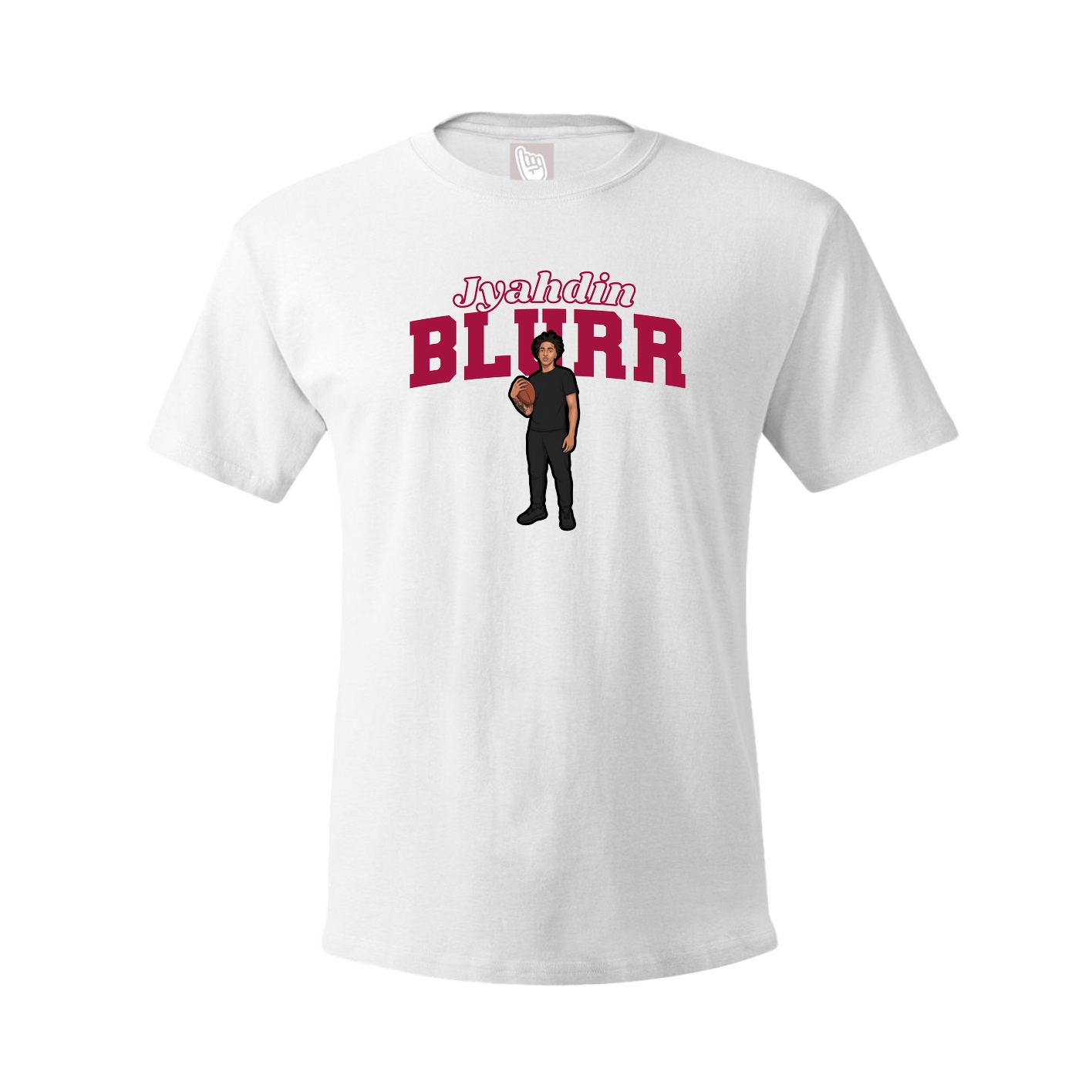 Youth Tee — Name Arch in White